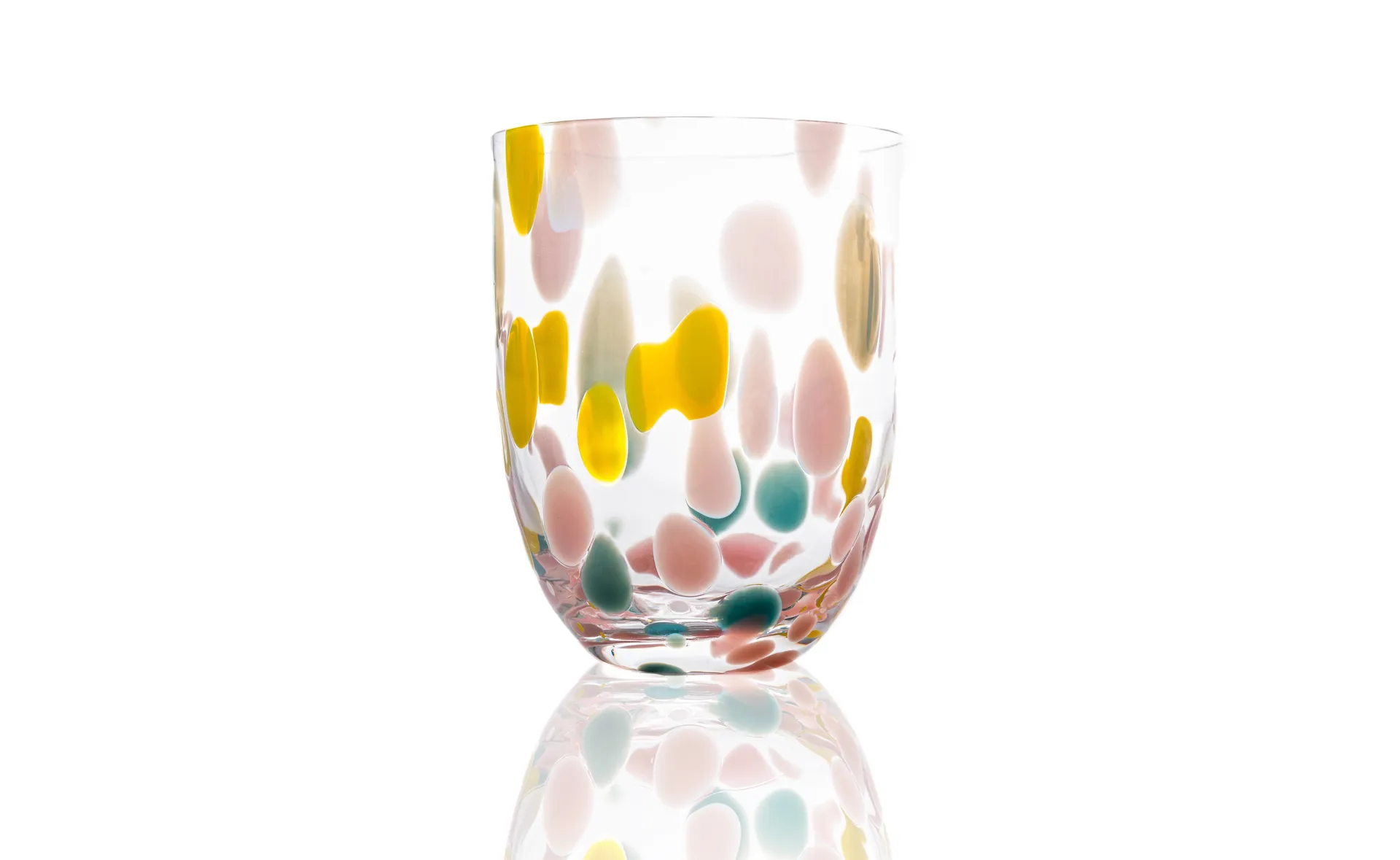 Anna Von Lipa Big Confetti drikkeglas 25 cl Lyserød-gul-turkis