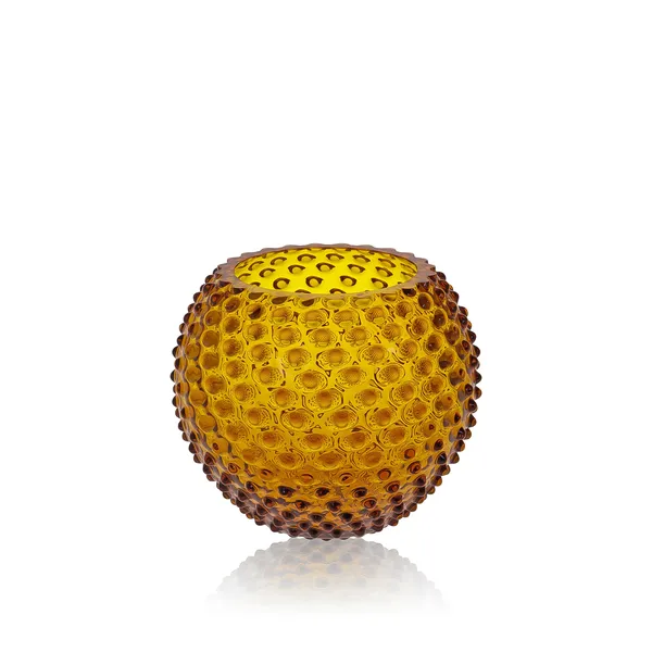 Hobnail Globe vas 18 cm, Amber
