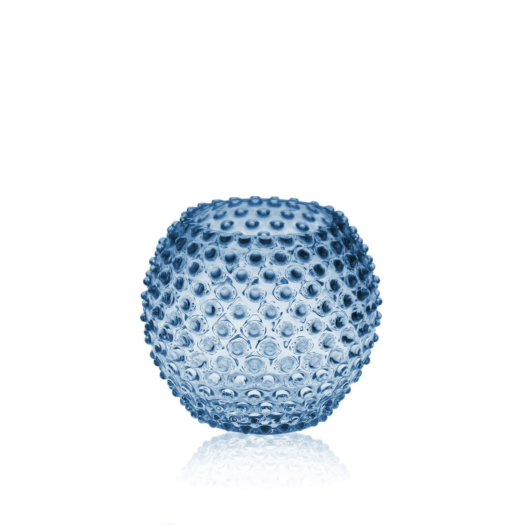 Anna Von Lipa Hobnail Globe vase 18 cm Blue smoke