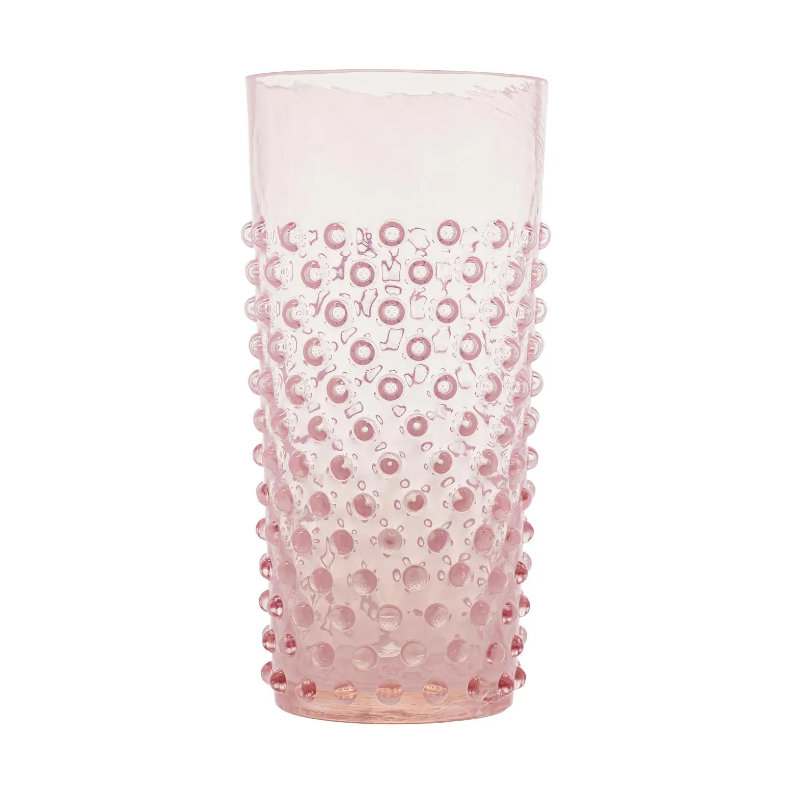 Anna Von Lipa Hobnail Long drink glas 20 cl Soft Rosa
