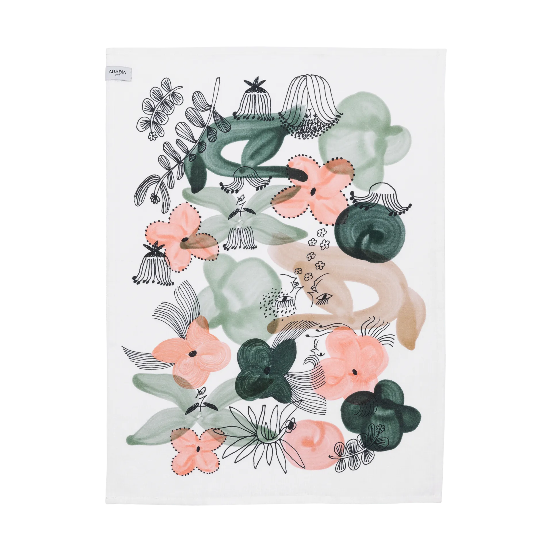 Arabia Kukkamaa viskestykke 50x70 cm Grøn