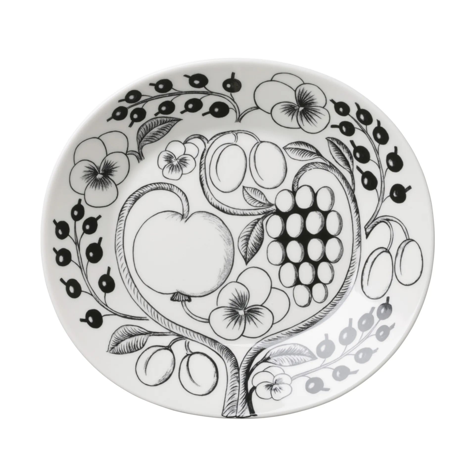 Arabia Paratiisi bord ovaal 25 cm Zwart