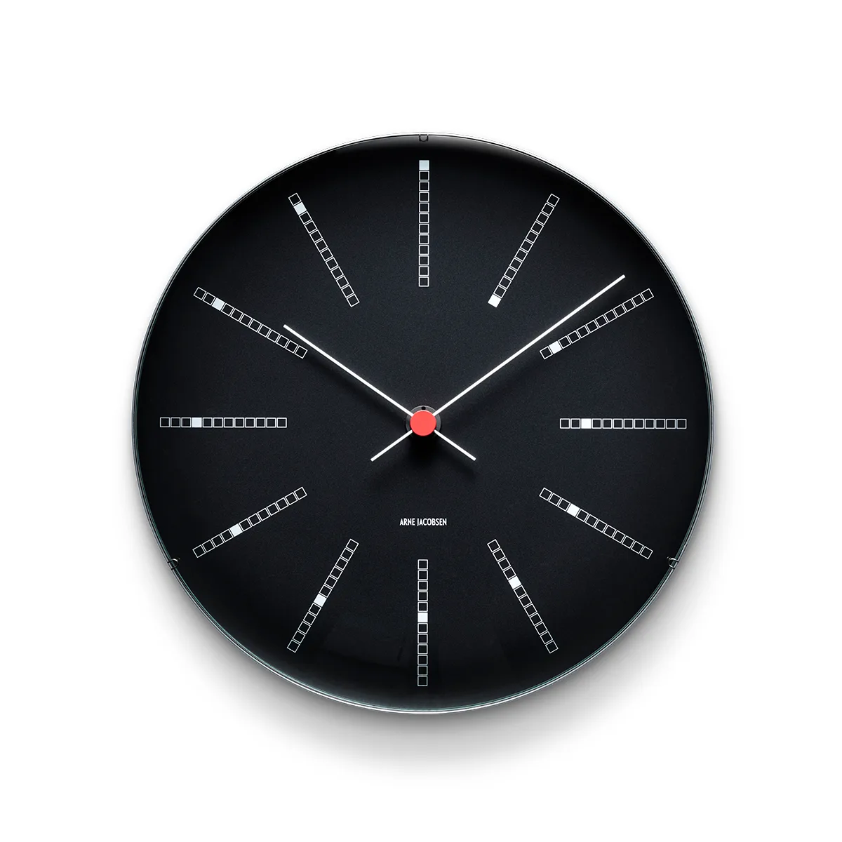 Arne Jacobsen - Arne Jacobsen Bankers sort vægur ø 29 cm