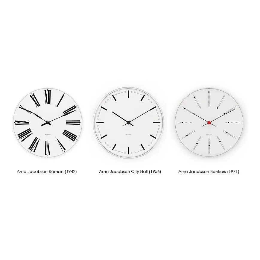 Arne Jacobsen Bankers wall clock from Arne Jacobsen Clocks