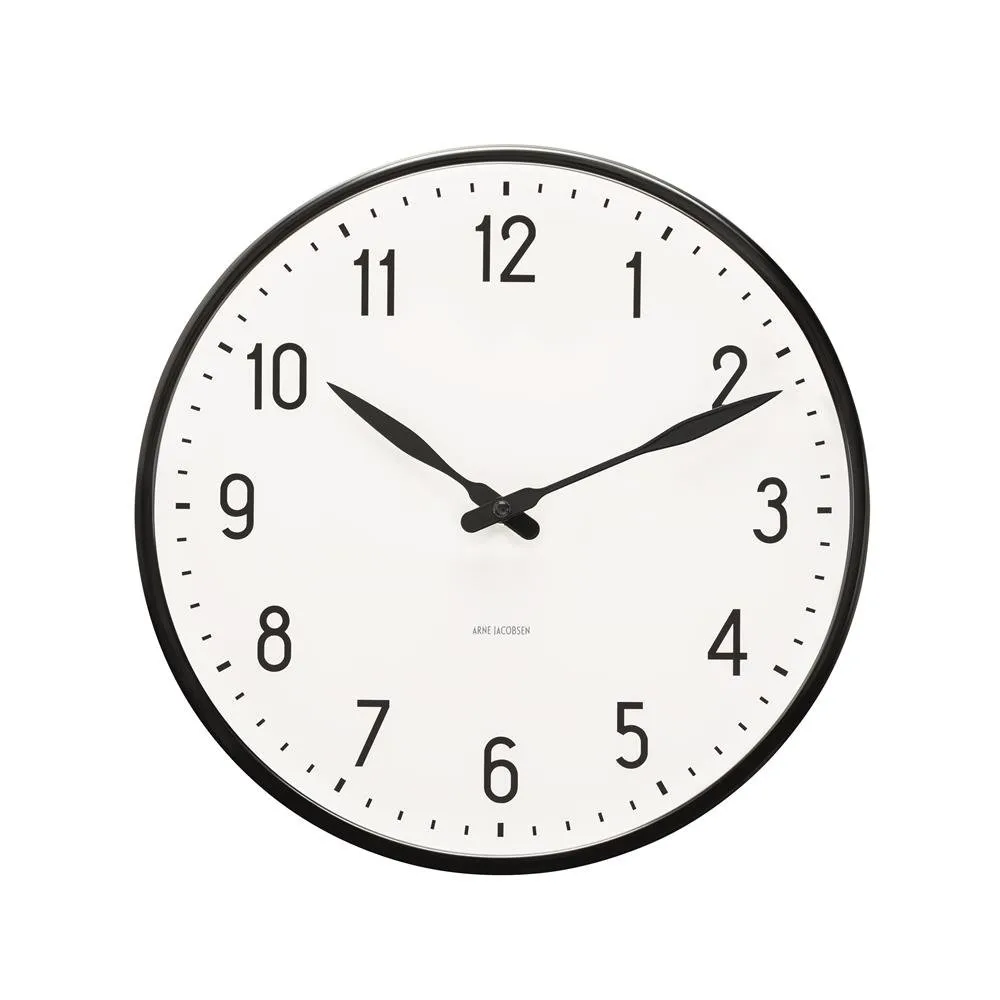 Arne Jacobsen Clocks Arne Jacobsen – Station vægur – Ø29 cm – Sort