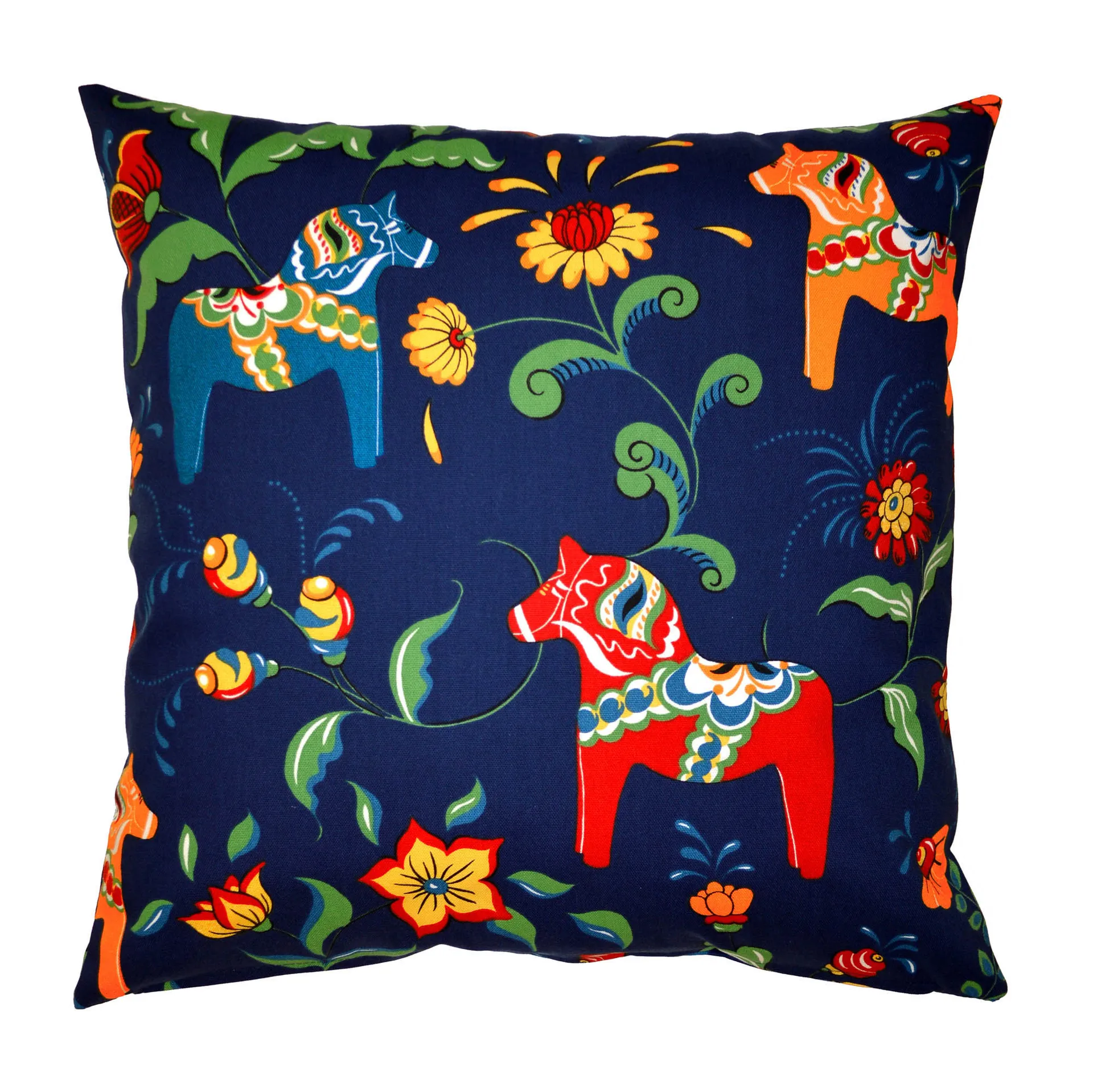 Arvidssons Textil Housse de coussin Leksand bleu