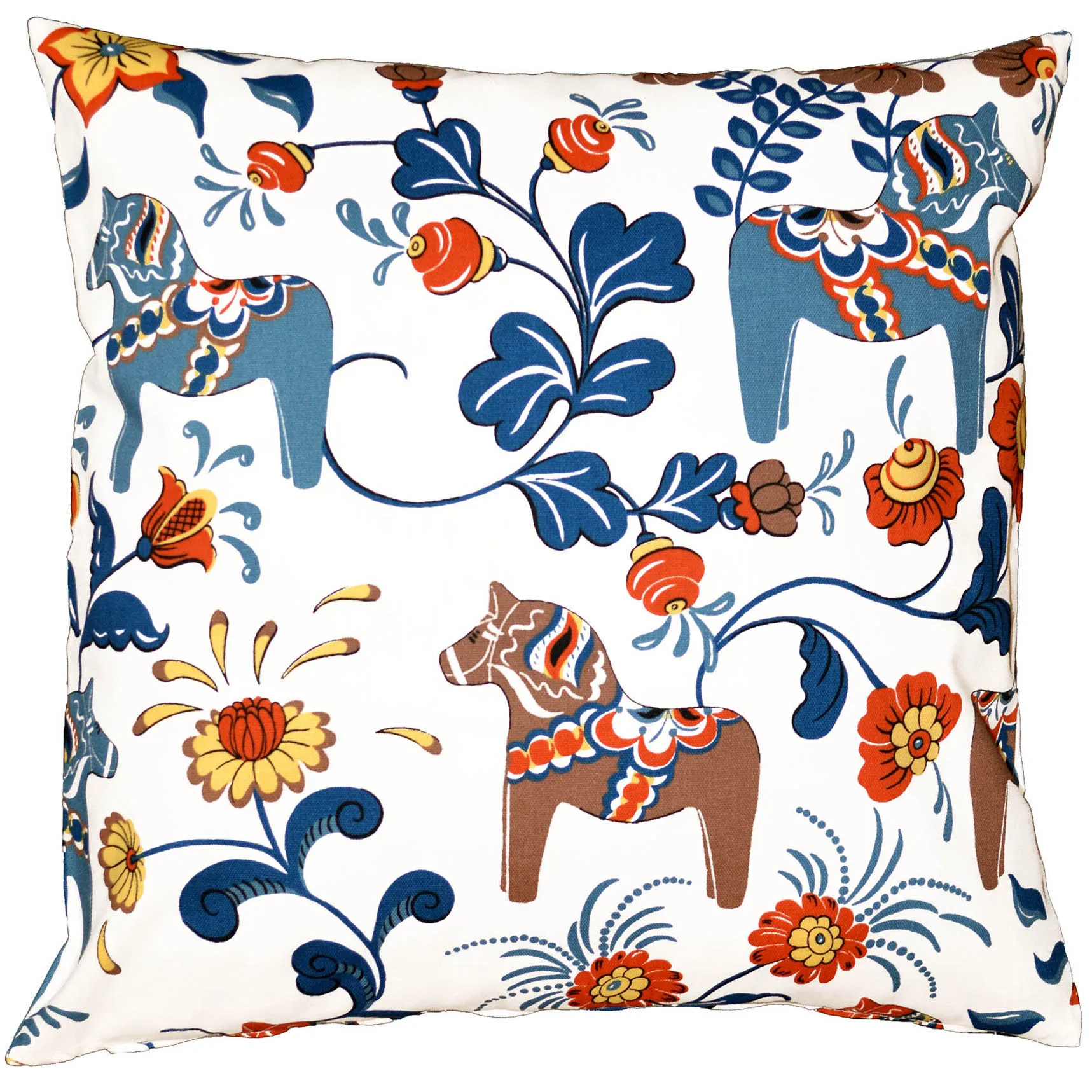Arvidssons Textil Housse de coussin Leksand Jaune-orange