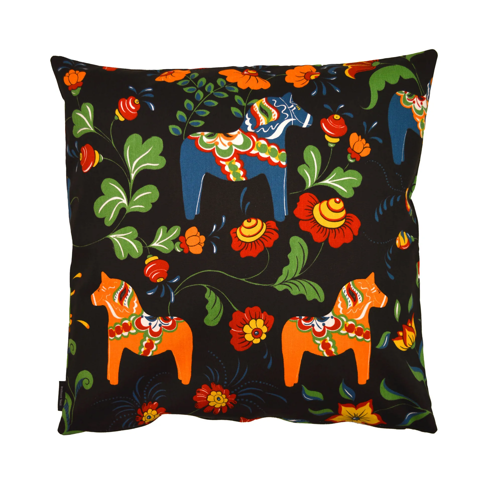 Arvidssons Textil Housse de coussin Leksand noir