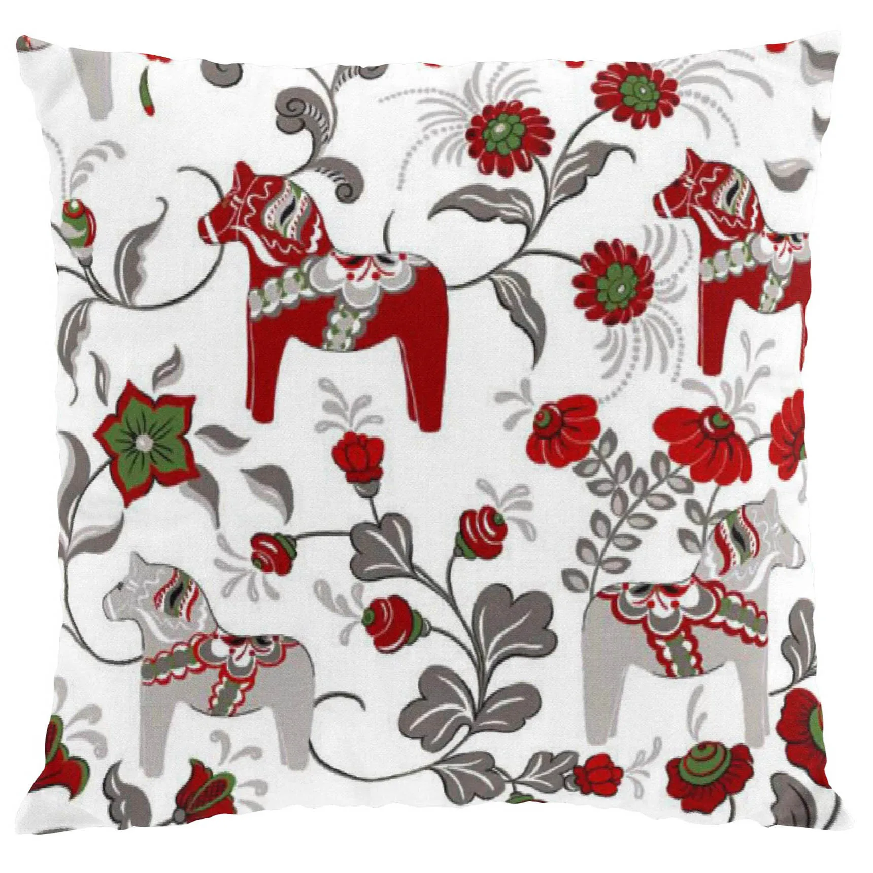 Arvidssons Textil Housse de coussin Leksand Rouge vin