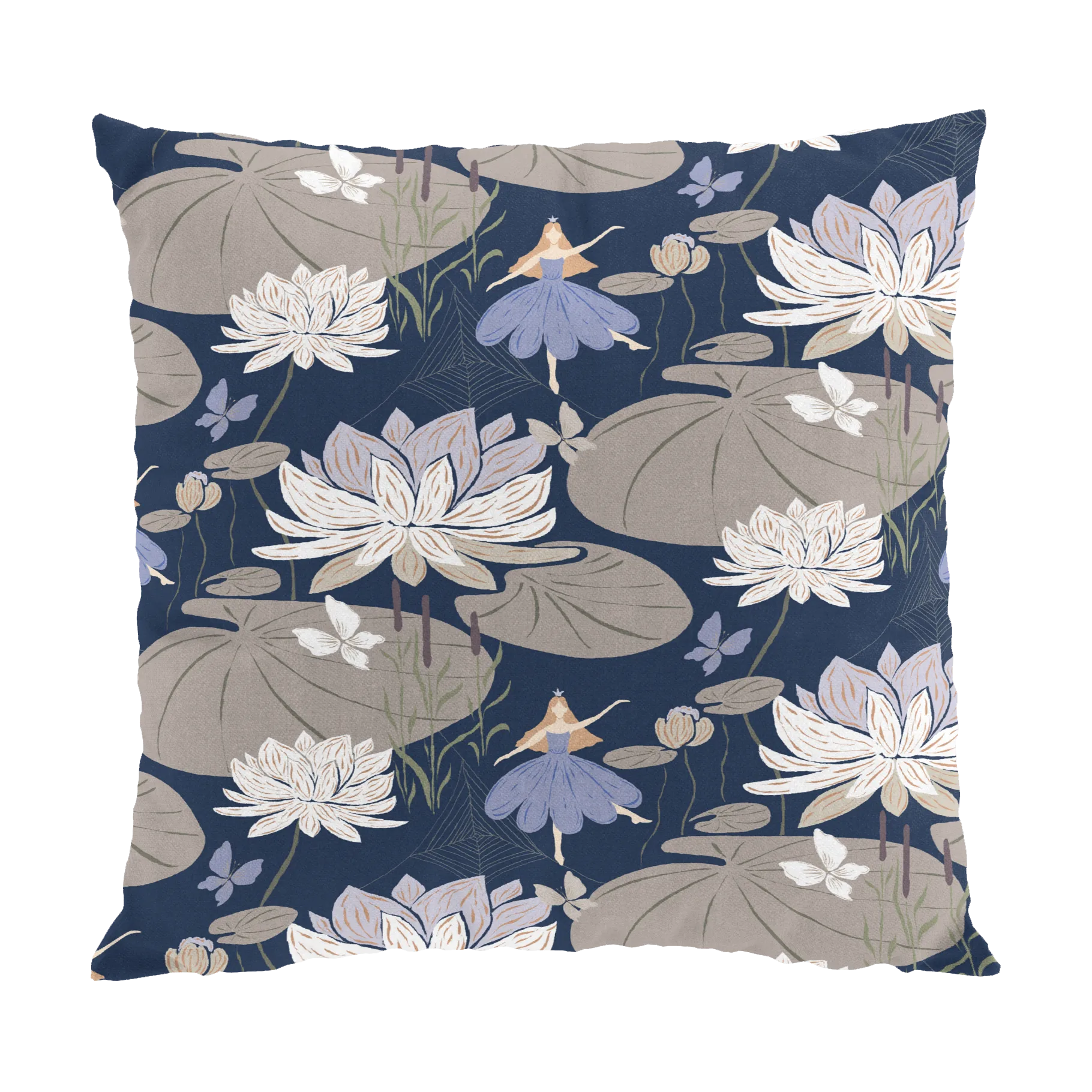 Arvidssons Textil Housse de coussin Lily cm Bleu