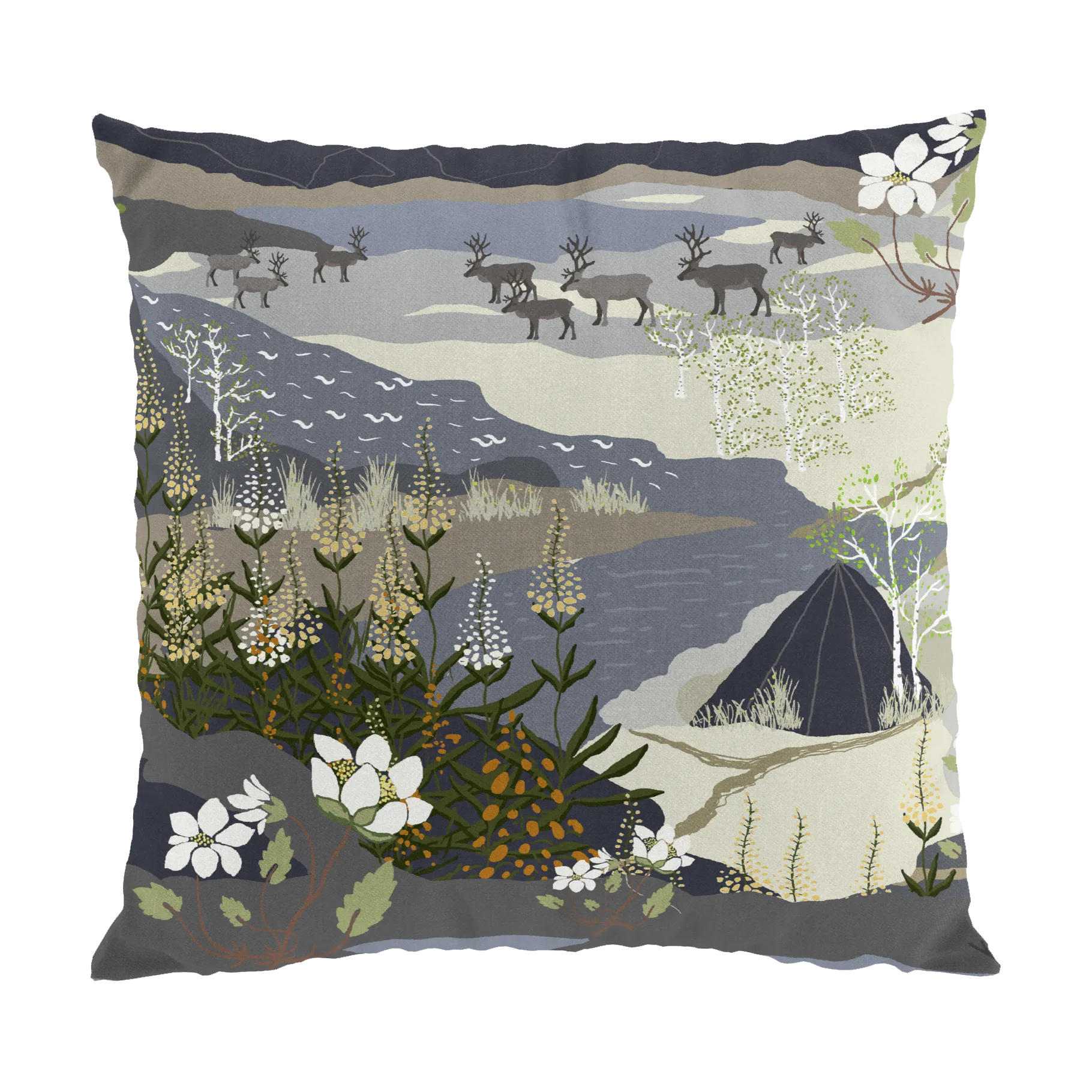 Arvidssons Textil Taie Fjällvandring cm Bleu