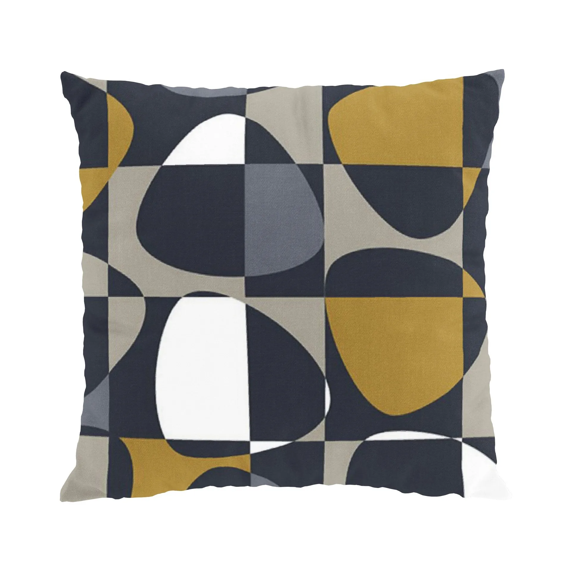 Arvidssons Textil Taie Mosaik cm Gris foncé