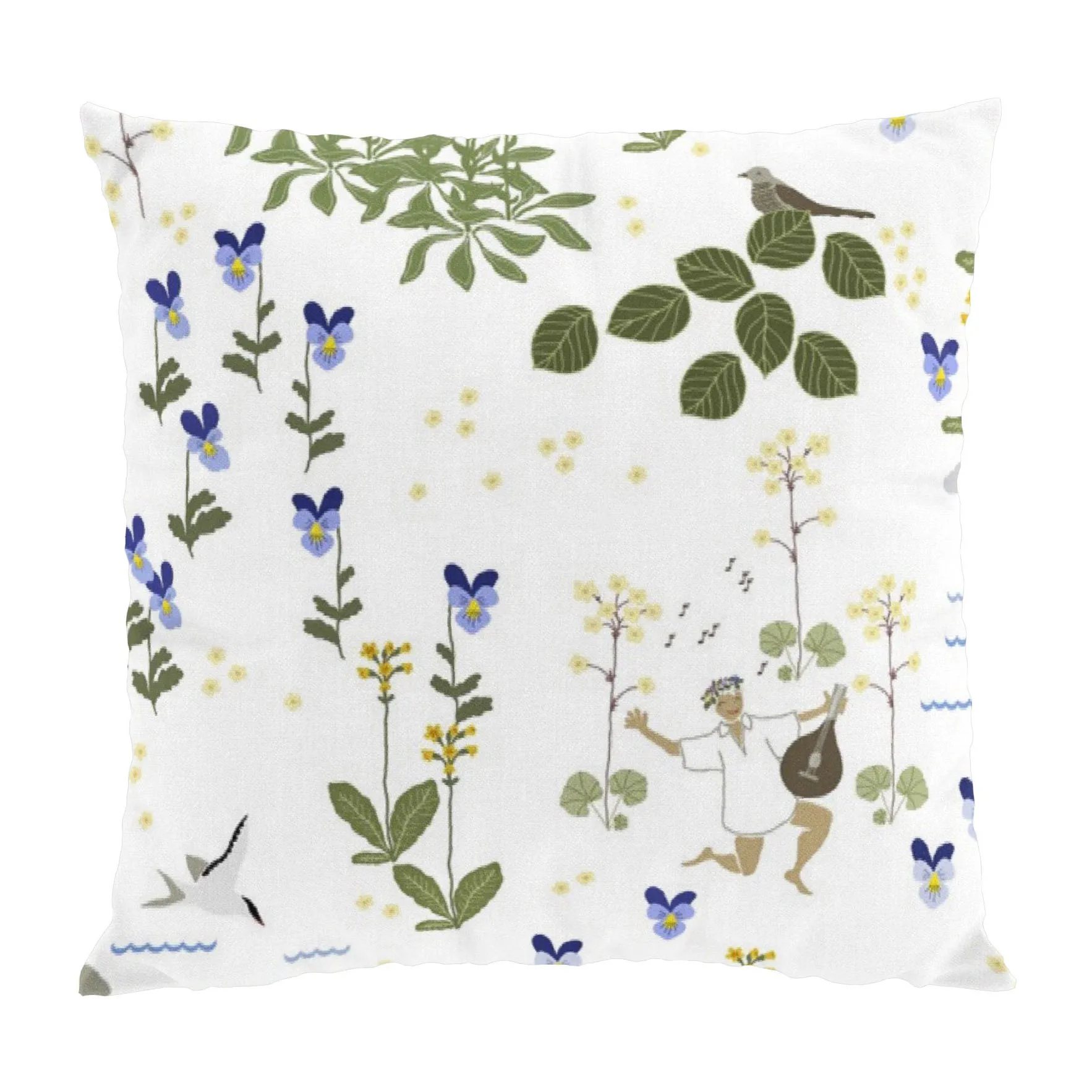 Arvidssons Textil Taie Rönnerdahl cm Blanc cassé-vert