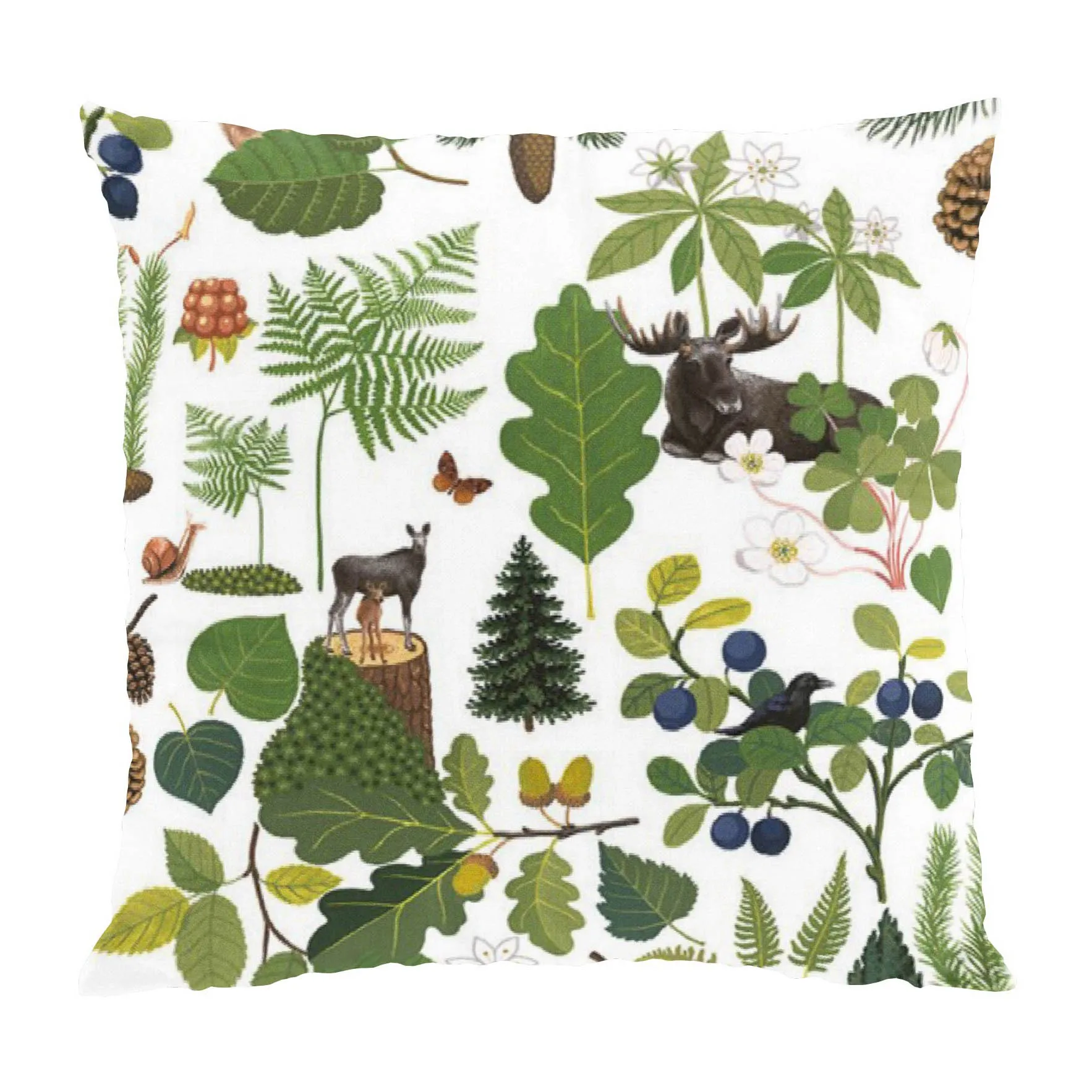 Arvidssons Textil Taie Skogsliv cm Vert