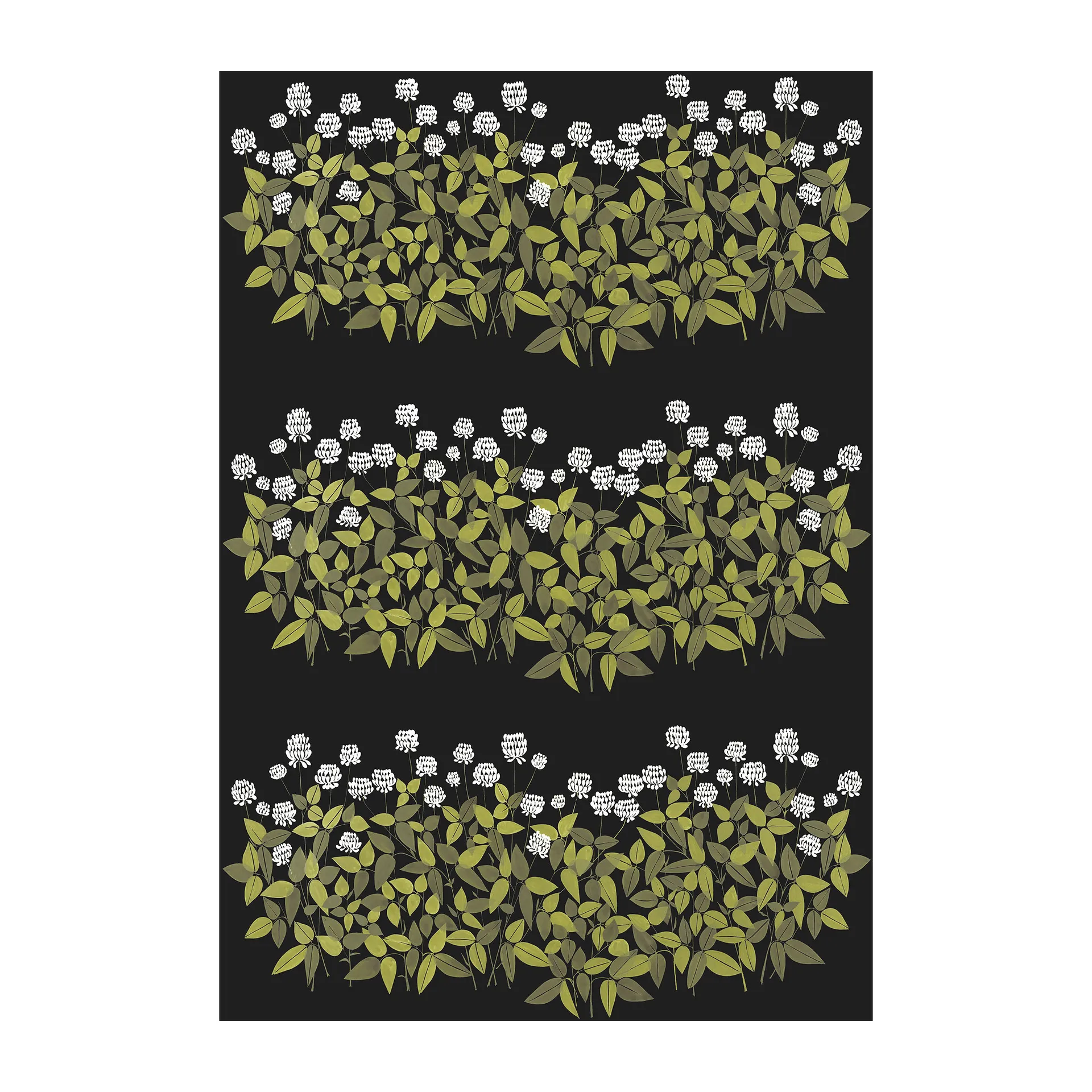 Arvidssons Textil Tissu Ängsmark Vert-noir