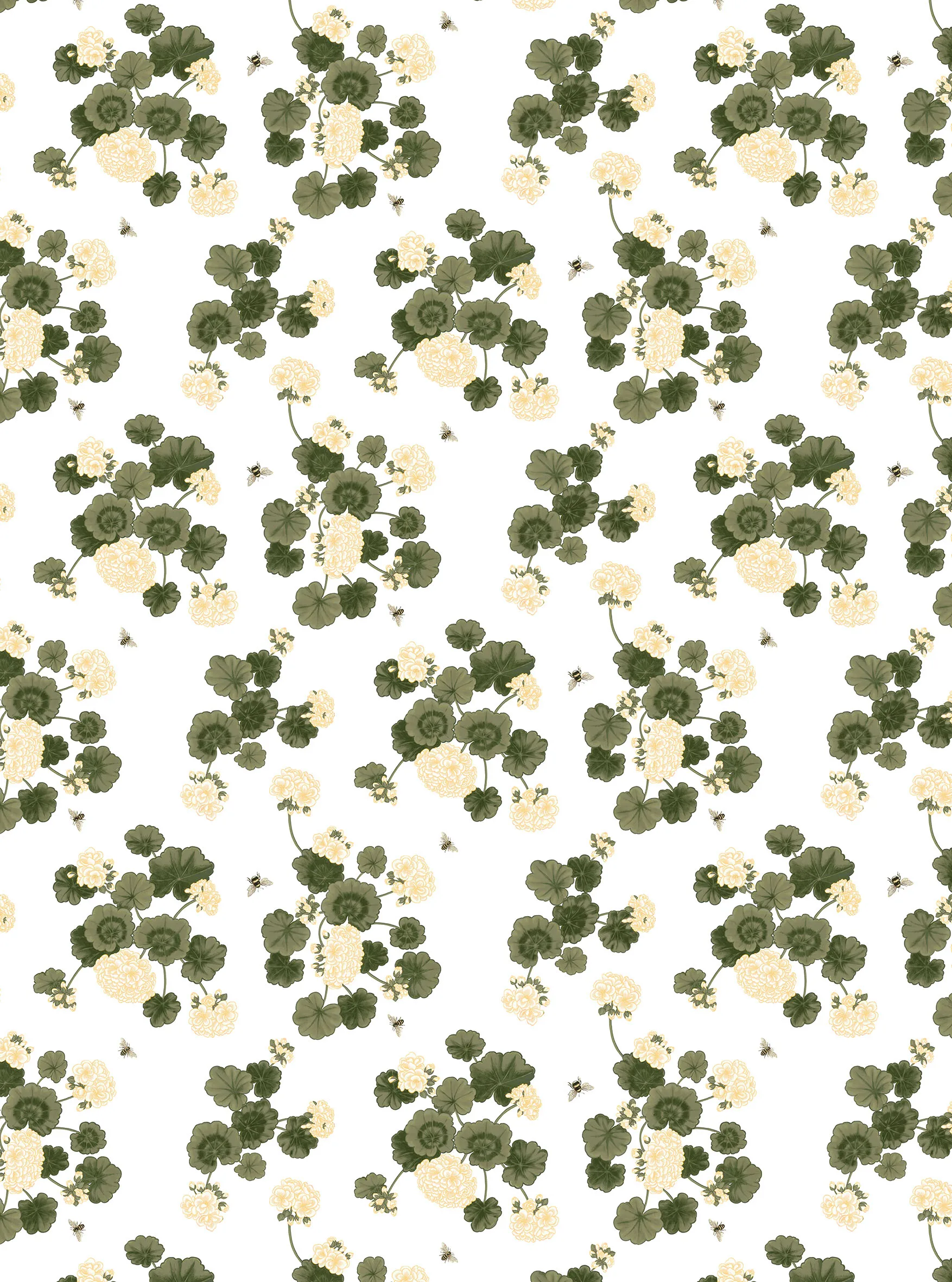 Arvidssons Textil Tissu Astrid Jaune-vert