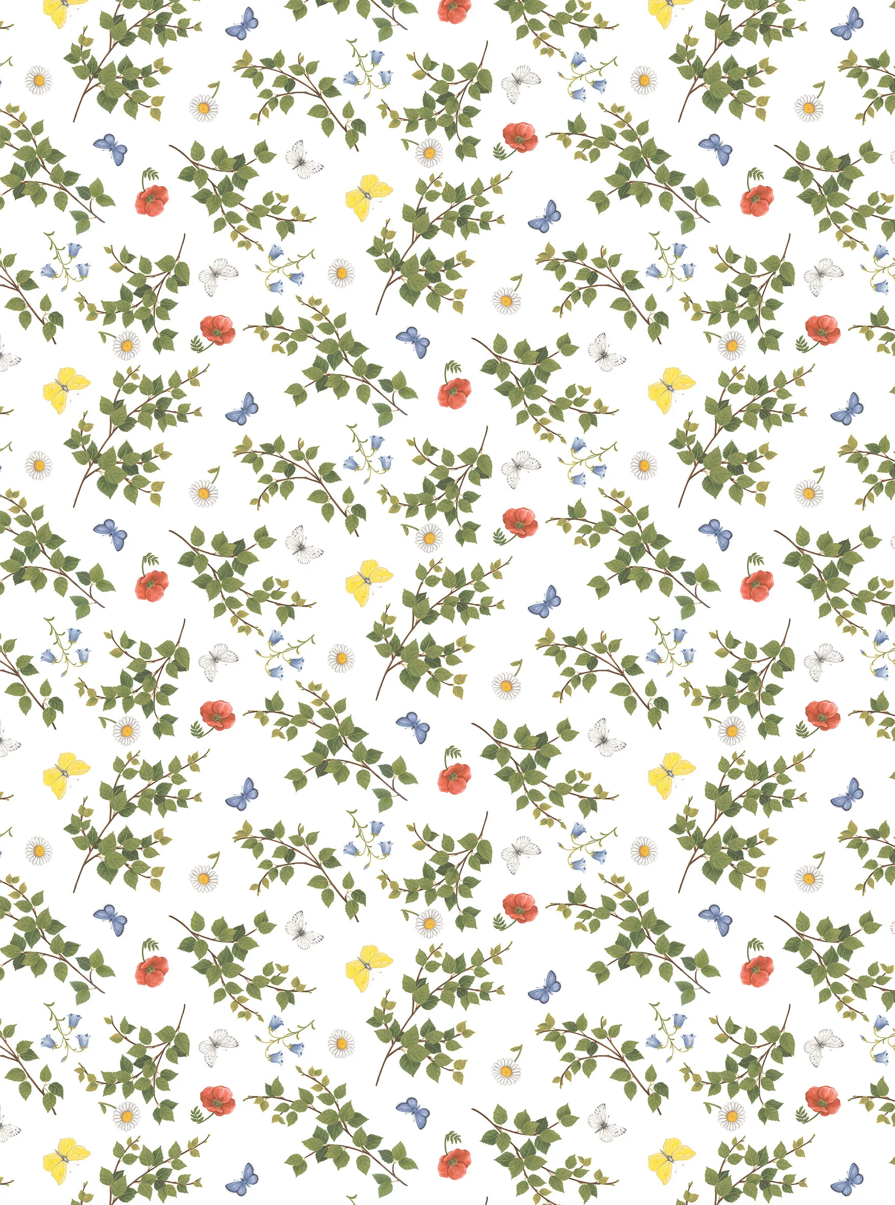 Arvidssons Textil Tissu Björkäng Vert-multi