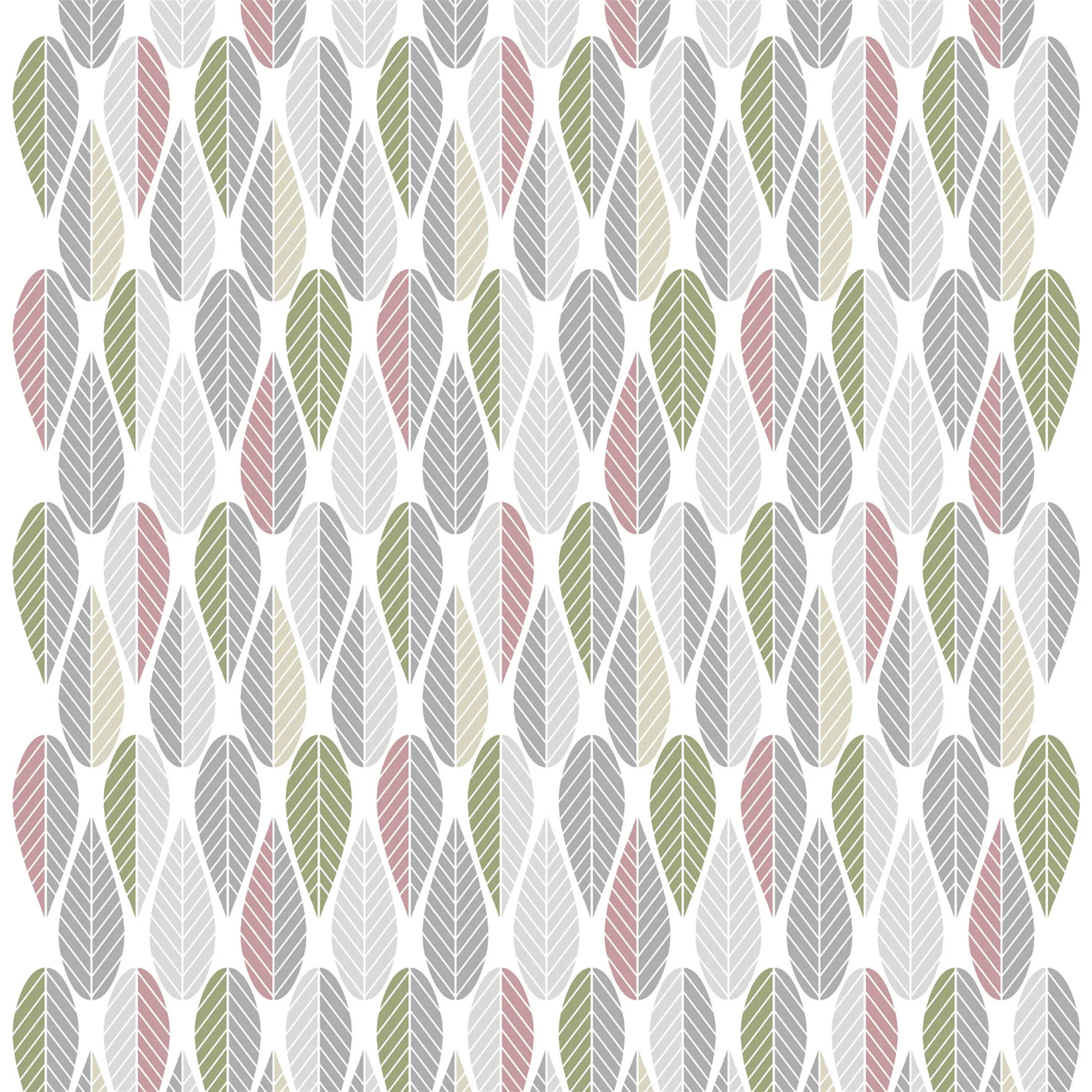 Arvidssons Textil Tissu Blader rose-gris-vert