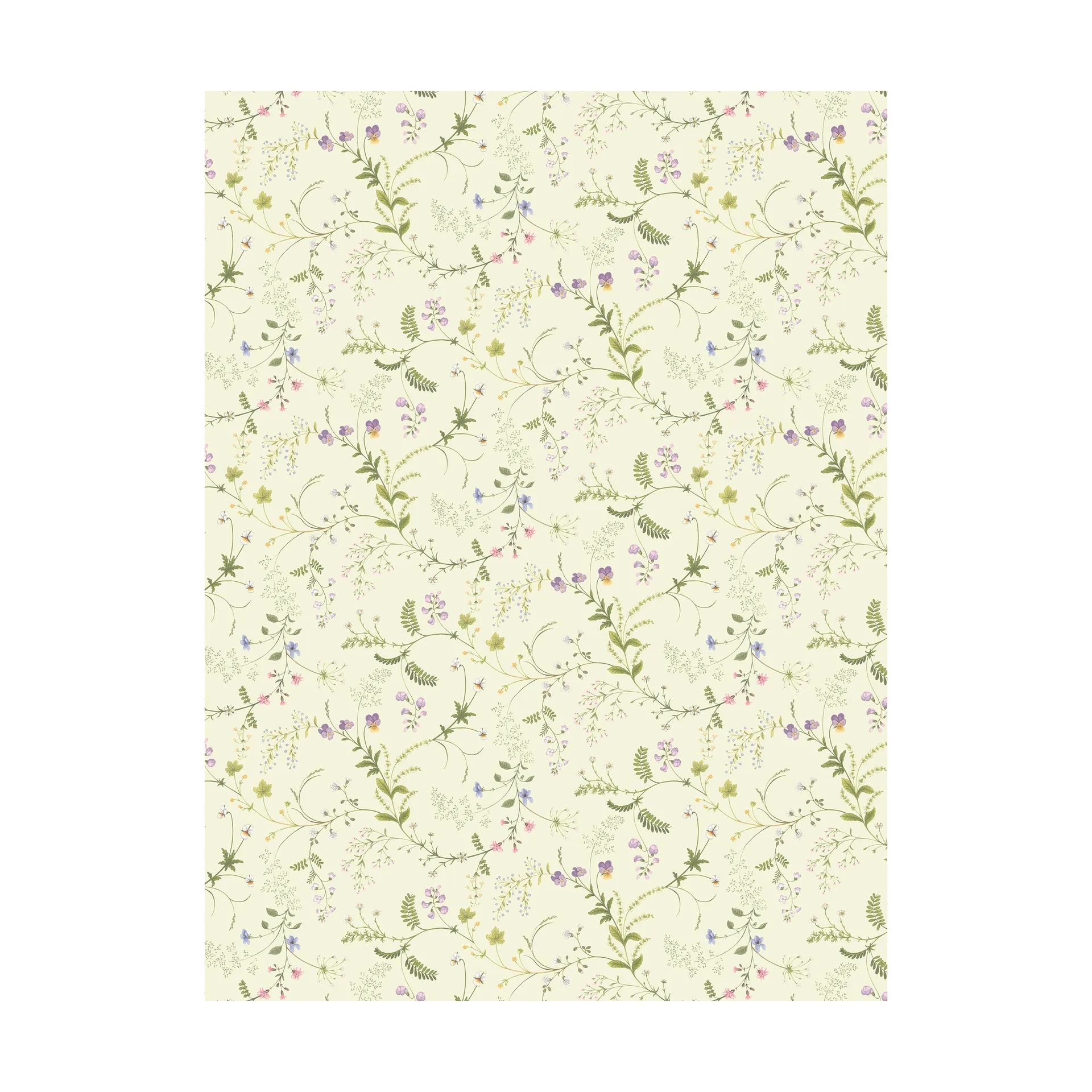 Arvidssons Textil Tissu Blomsteryra Jaune