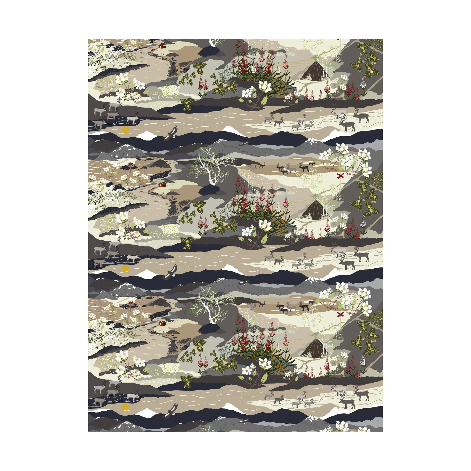 Arvidssons Textil Tissu Fjällvandring Beige