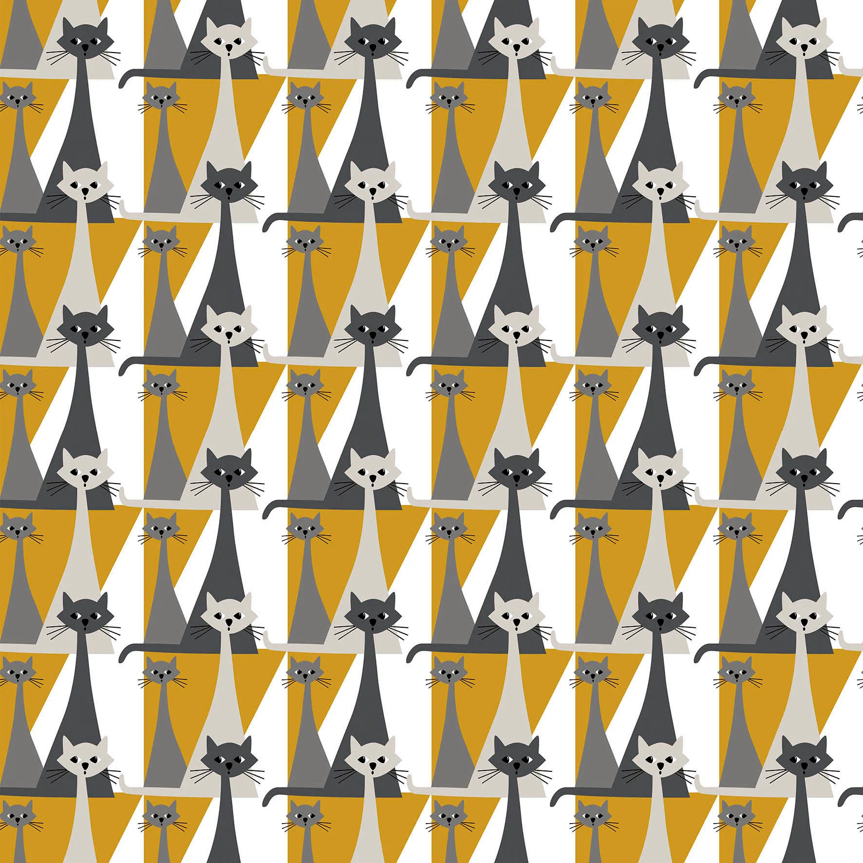 Arvidssons Textil Tissu Kitty Jaune