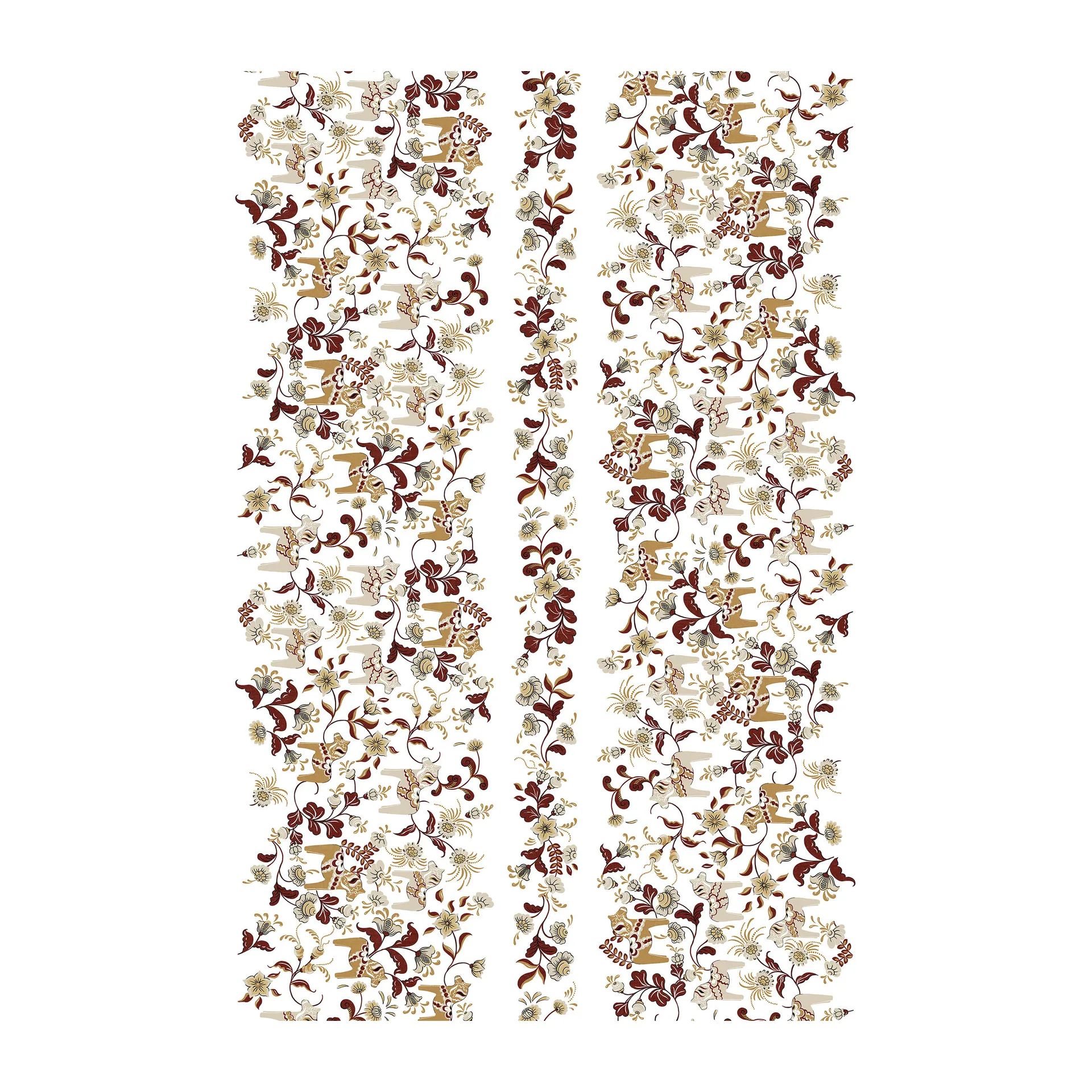 Arvidssons Textil Tissu Leksand Bård Rouge;Beige