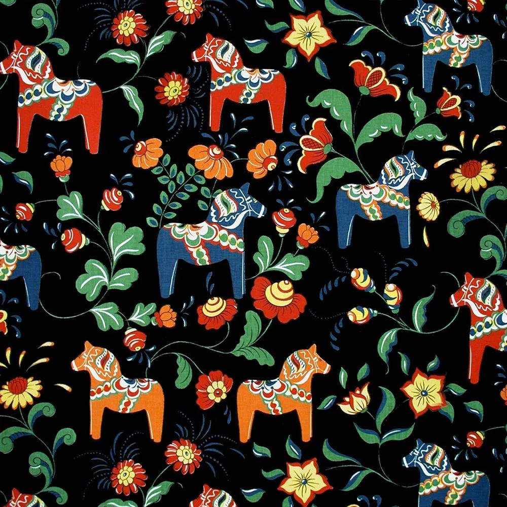 Arvidssons Textil Tissu Leksand noir