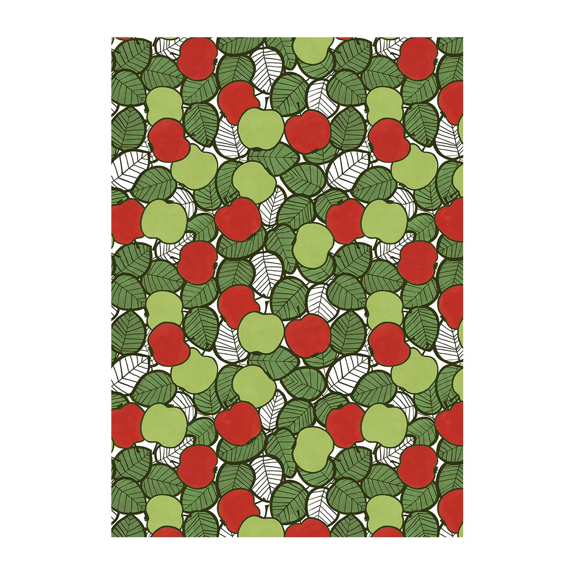 Arvidssons Textil Tissu Päppel Vert-rouge
