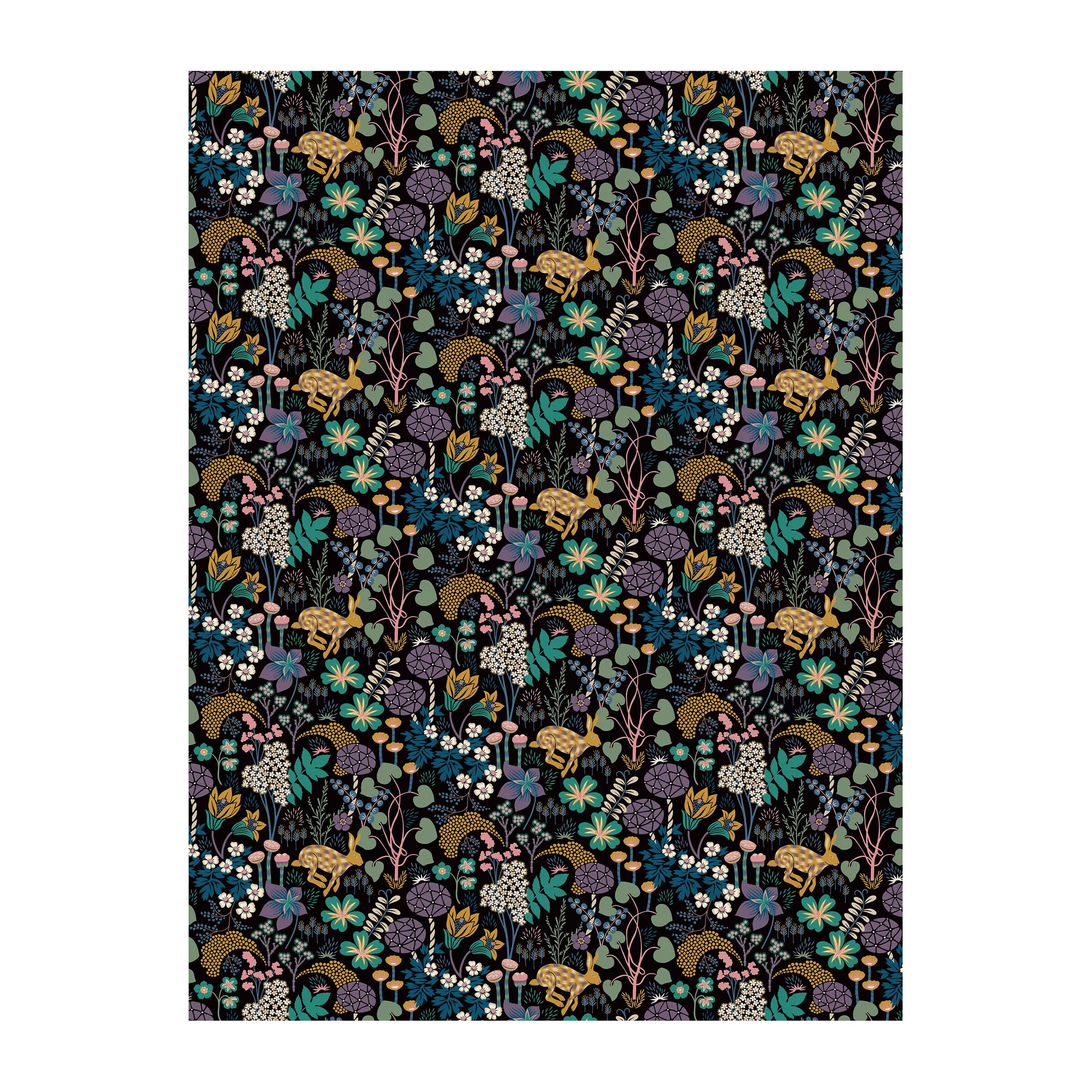 Arvidssons Textil Toile cirée Lyckeflyckt Noir