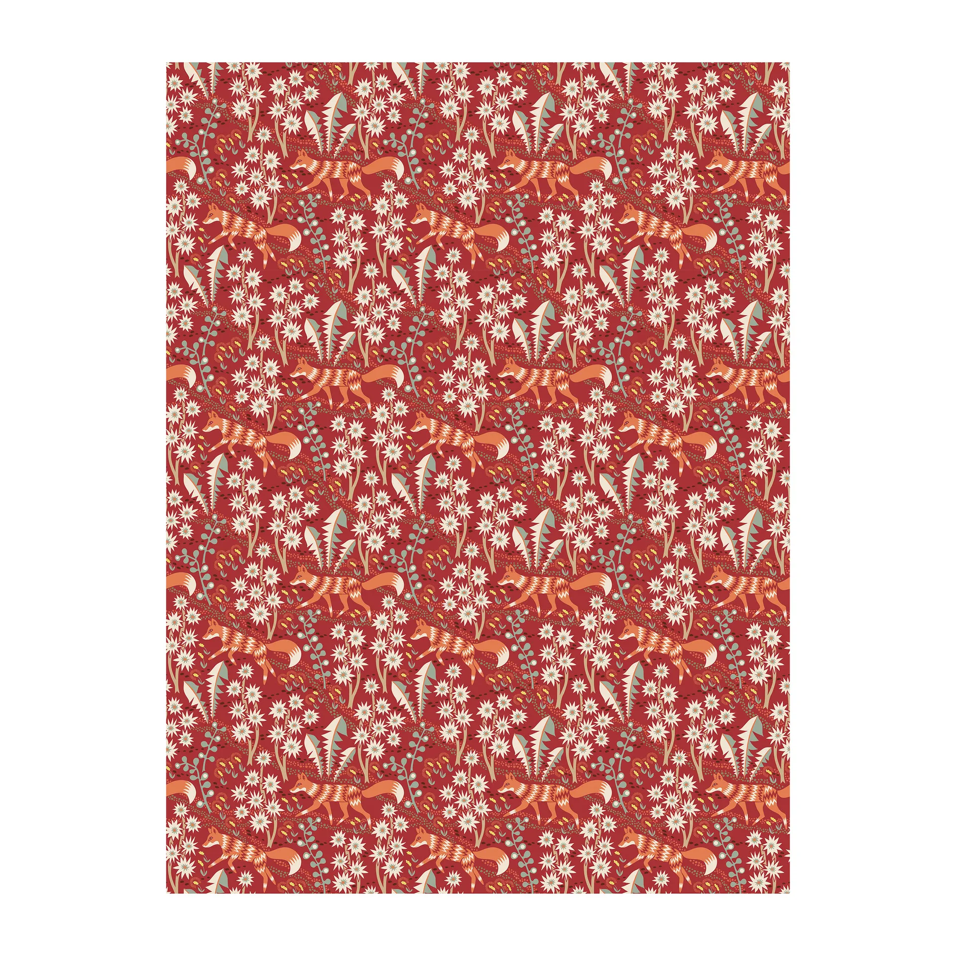 Arvidssons Textil Toile cirée Stjärnspeja Rouge