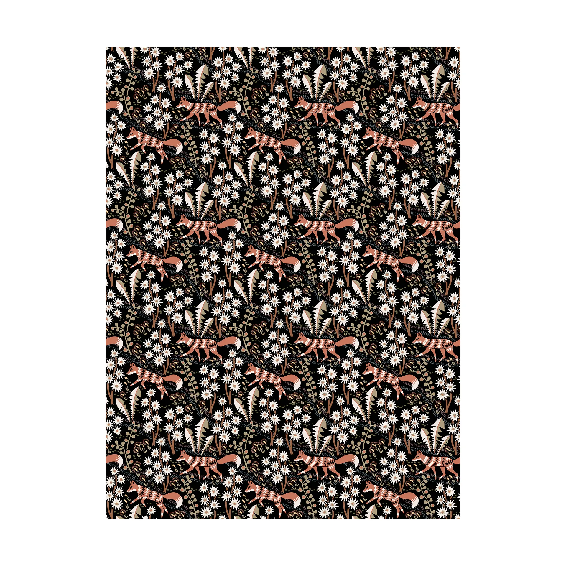 Arvidssons Textil Toile cirée Stjärnspeja Rouille noire