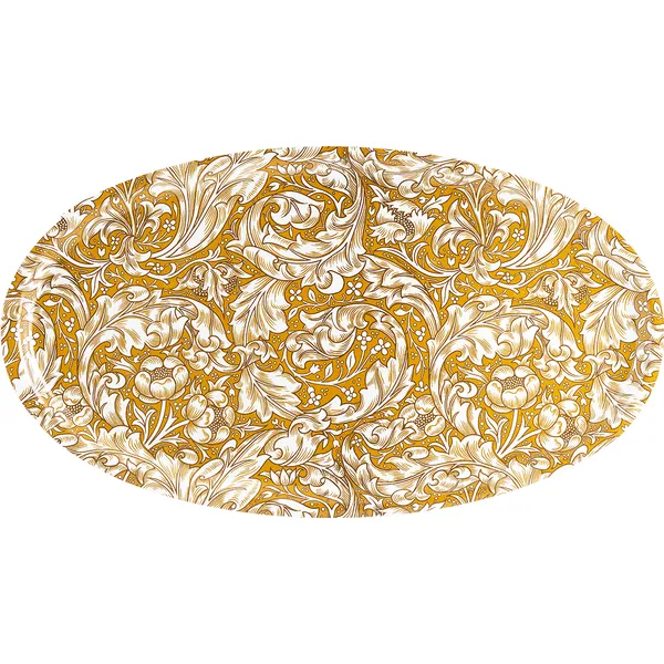 Bachelor's Button oval bricka, 50x28 cm