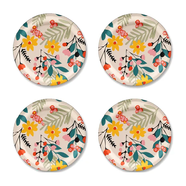 Flower glasunderlägg Ø11 cm 4-pack