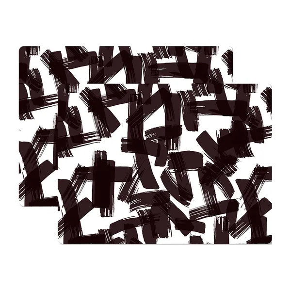 Kryss bordstablett 30x40 cm 2-pack, Black