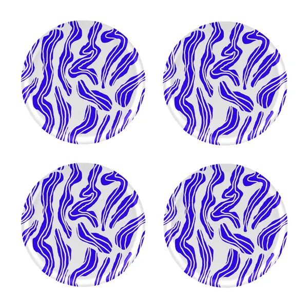 Sudd glasunderlägg Ø11 cm 4-pack, Blue