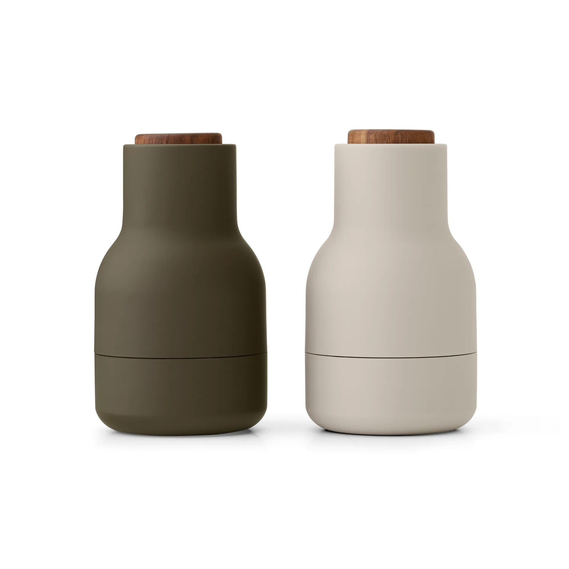 Audo Copenhagen Bottle Grinder krydderikværn Small 2-pak Hunting green/Beige/Valnød