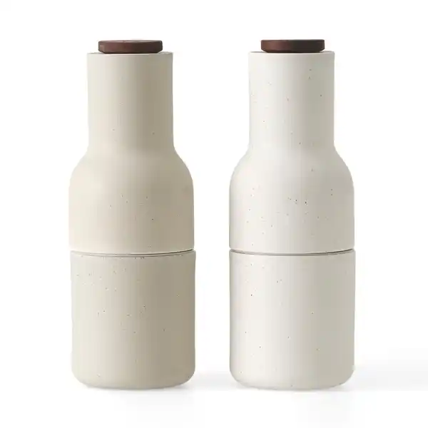 Bottle Grinder kryddkvarn keramik 2 delar, Sand (valnötslock)