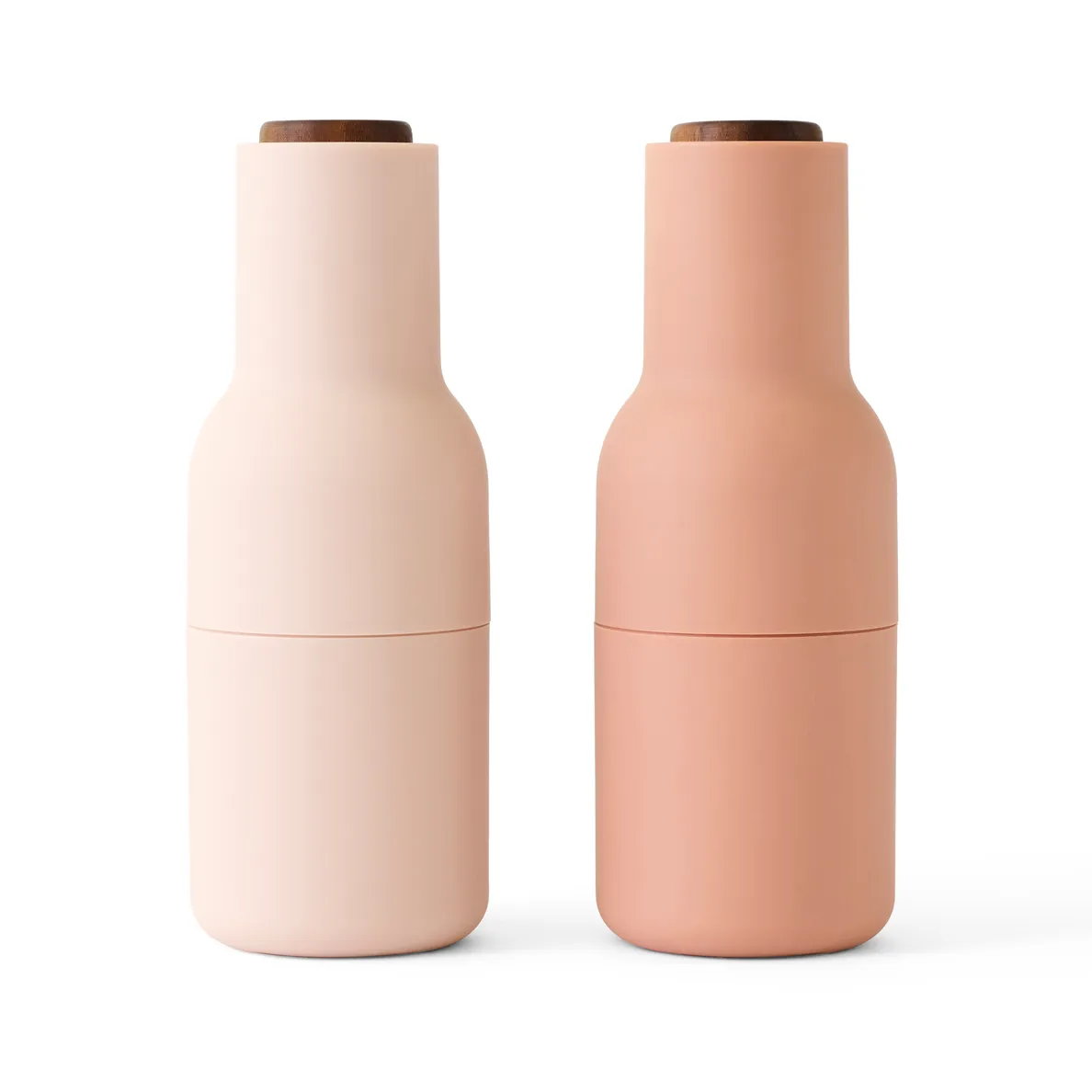 Audo Copenhagen Bottle kværn sæt med 2 stk Nudes (låg i valnød)