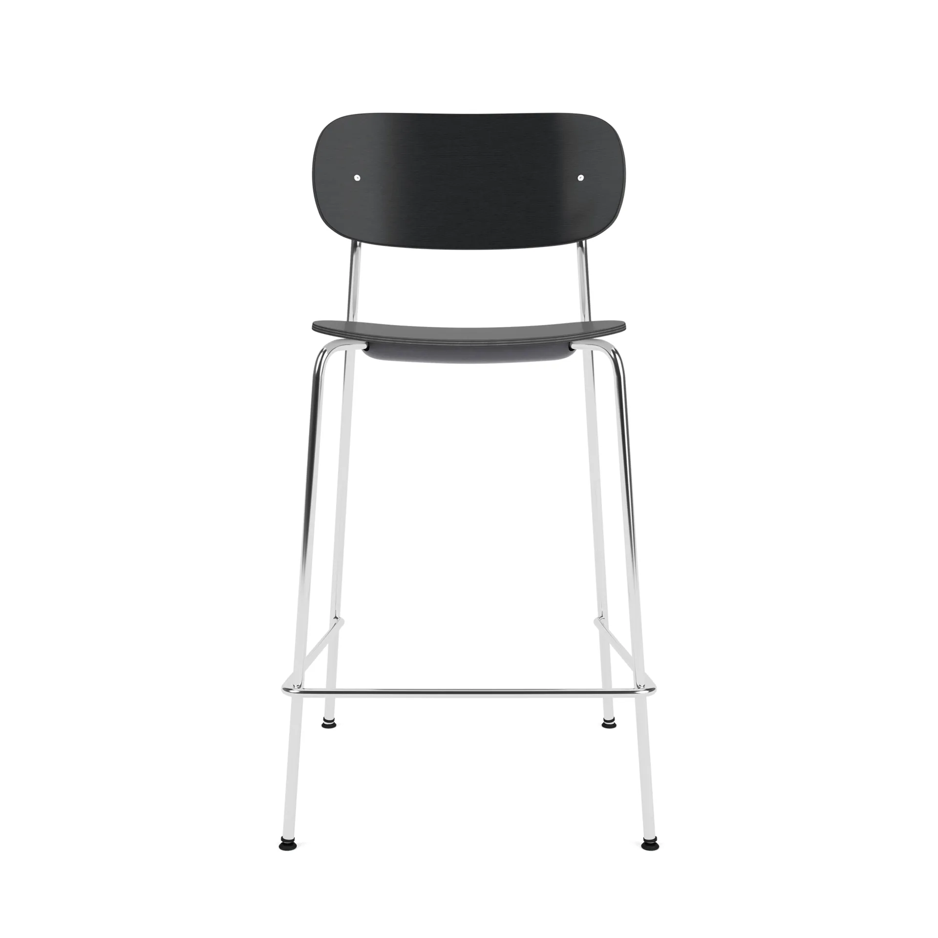 Audo Copenhagen Co Bar Chair baarituoli Musta tammi-kromattu teräs, 65 cm