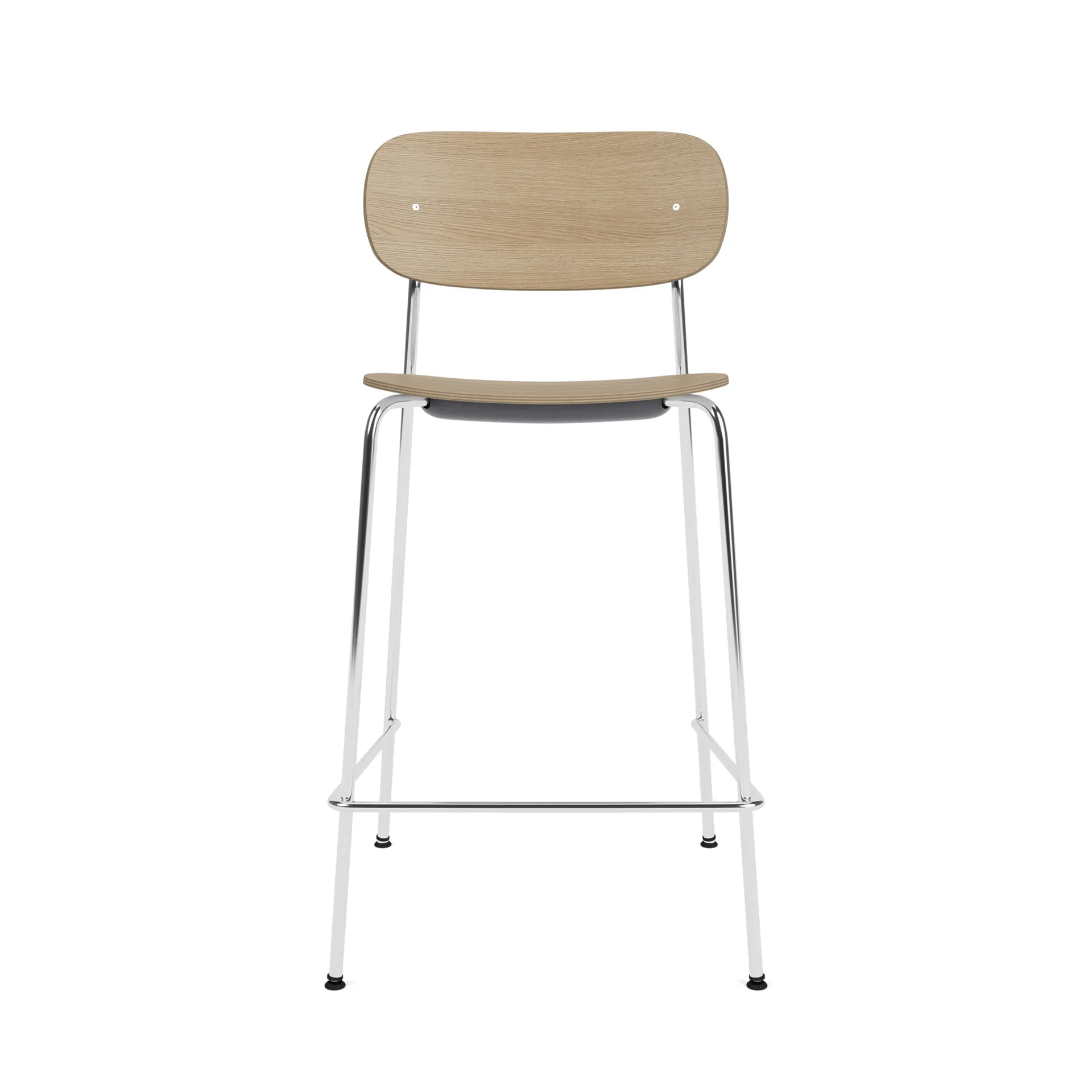 Audo Copenhagen Co Bar Chair baarituoli Tammi-kromattu teräs, 65 cm