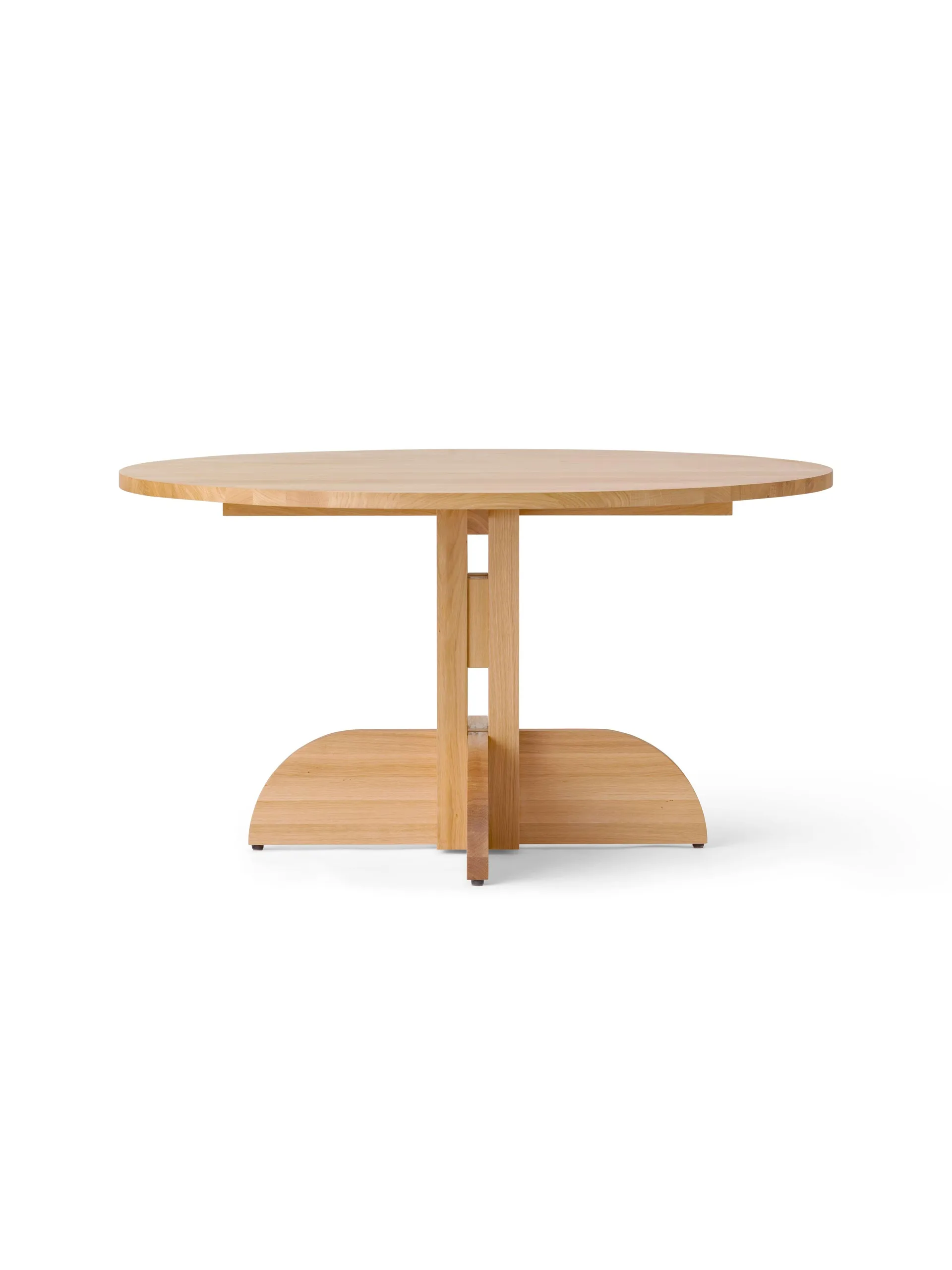 Audo Copenhagen Puffin ruokapöytä Oak Solid Natural Luonnollinen tammi, Ø140 cm