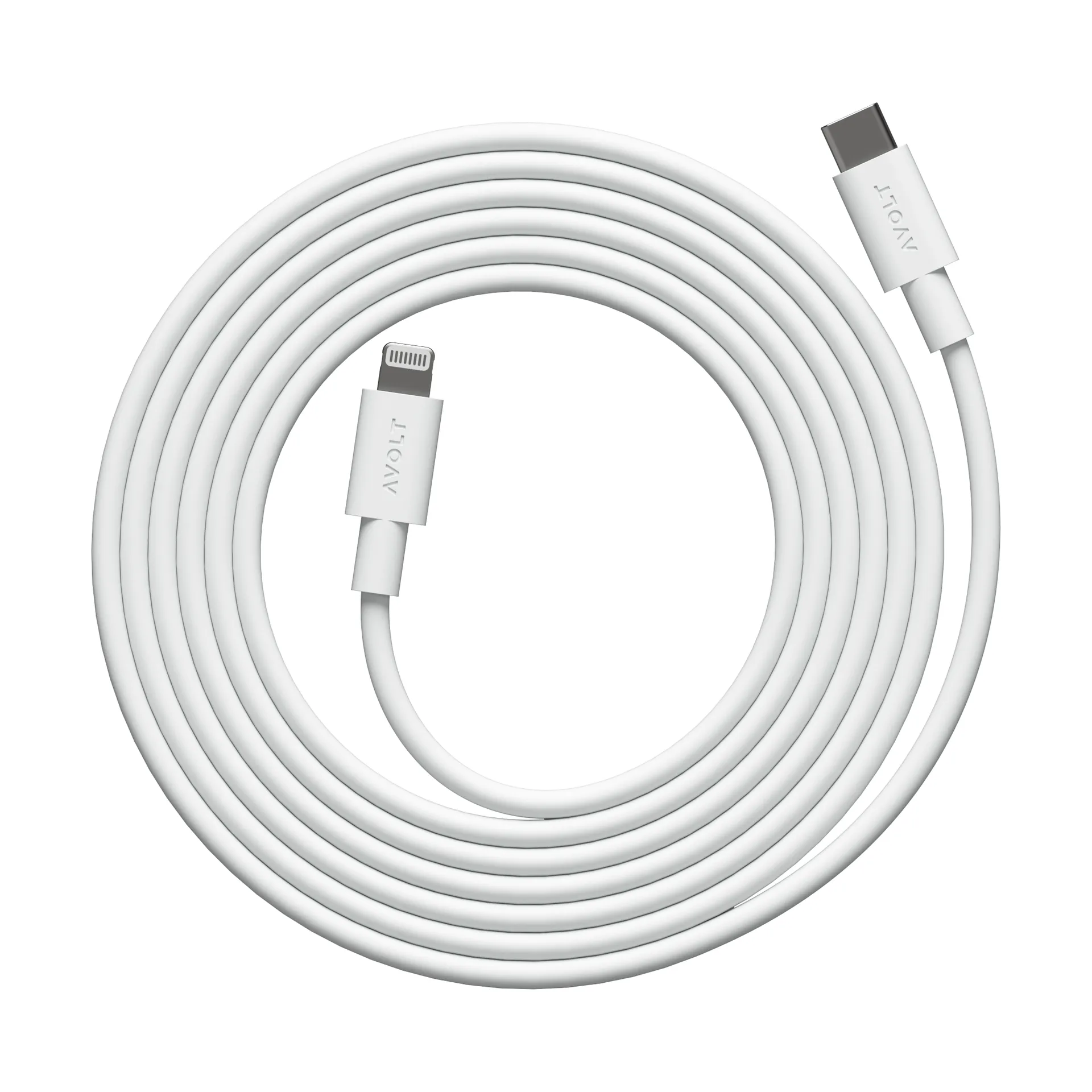 Avolt Cable 1 USB C vers Lightning câble de recharge 2m Blanc Martinelli Luce Edition