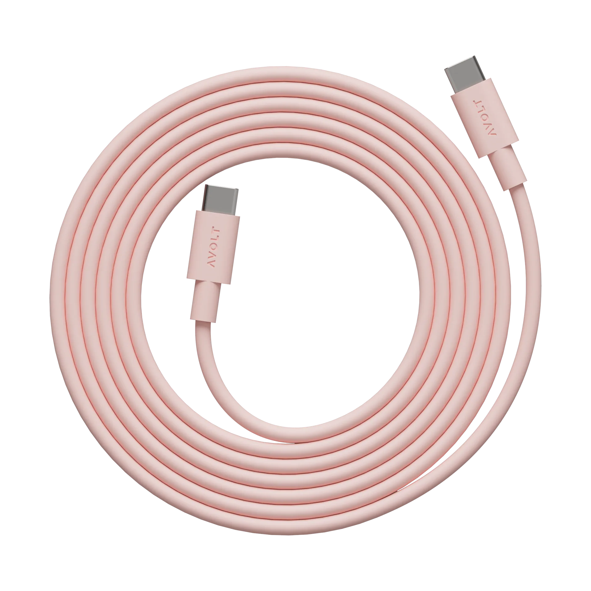 Avolt Cable 1 USB-C vers USB-C câble de charge 2 m Nouveau Rose