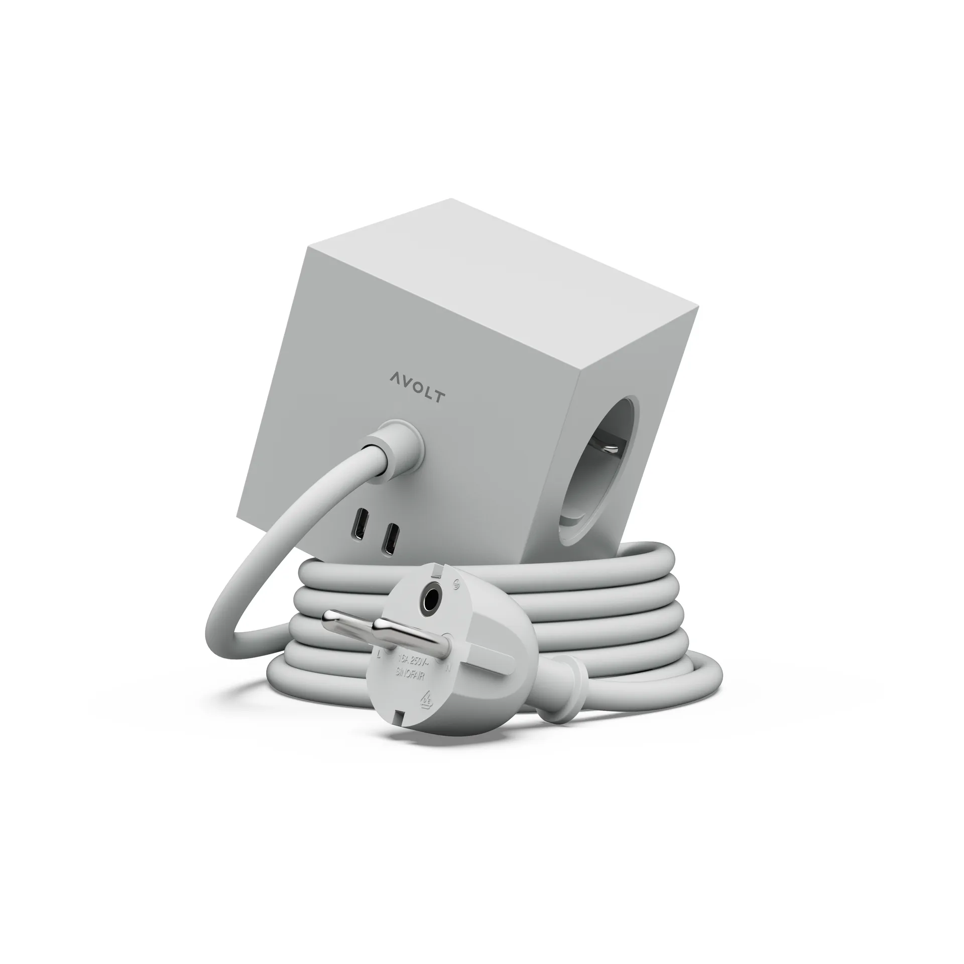 Avolt Multiprise Square 1 USB-C 30W 3 m Gotland Gray