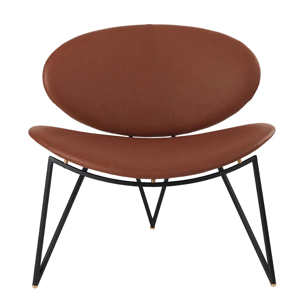 AYTM Semper loungestol Black/Cognac