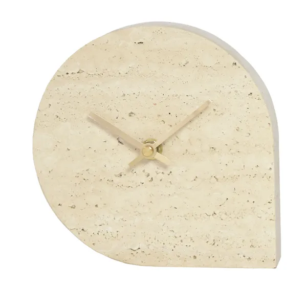 STILLA klocka 15,8x16 cm, Travertine