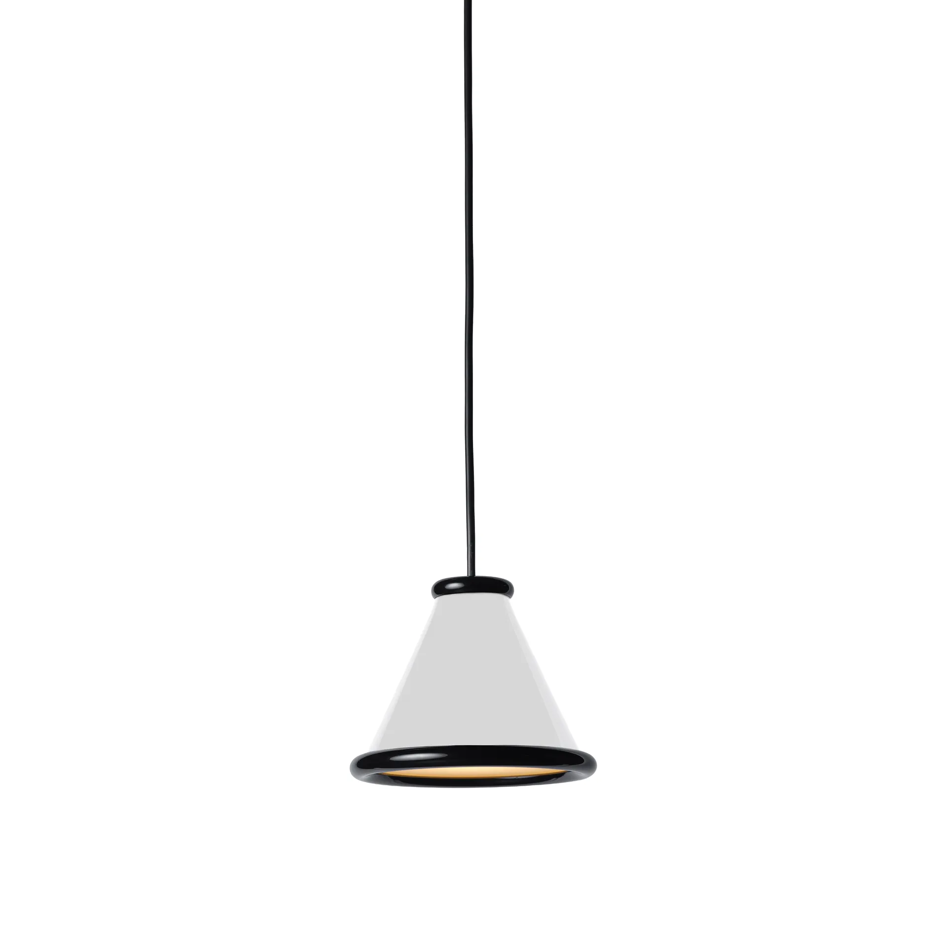 Belle Pendel Ø15 Glossy White/Glossy Black - Belid - Spisestue - Metal