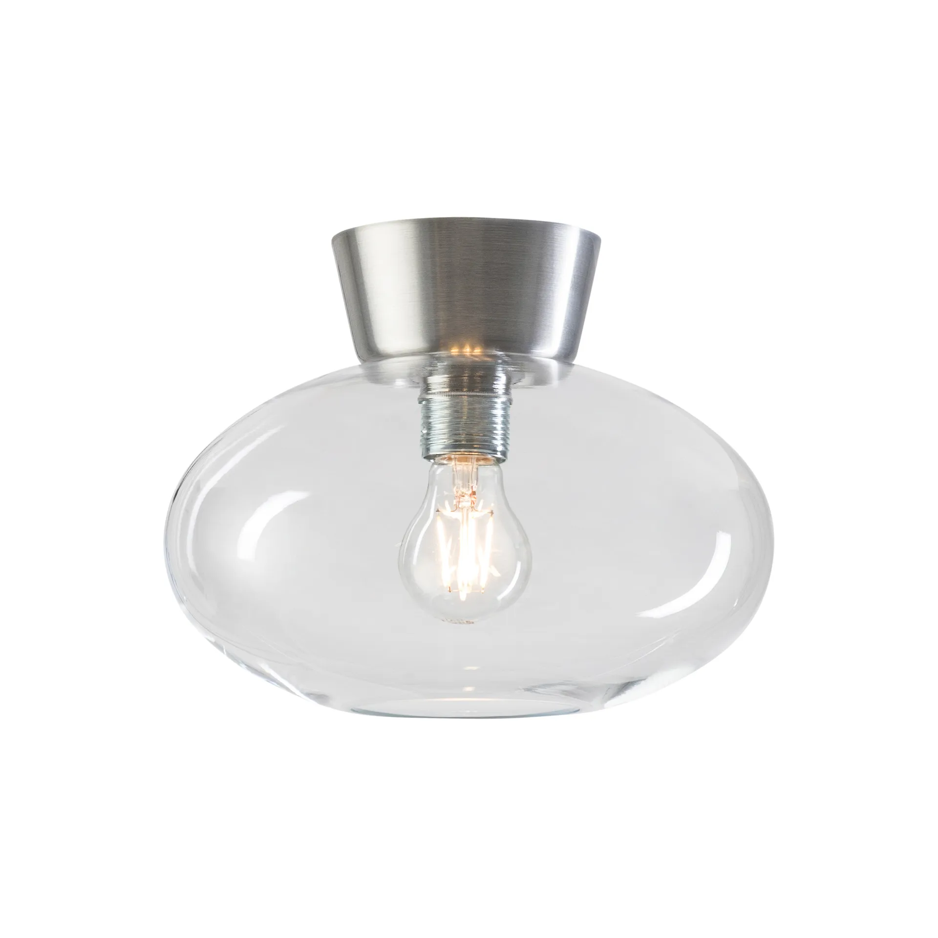Belid Bullo plafond klart glas Ø27 cm Aluminium
