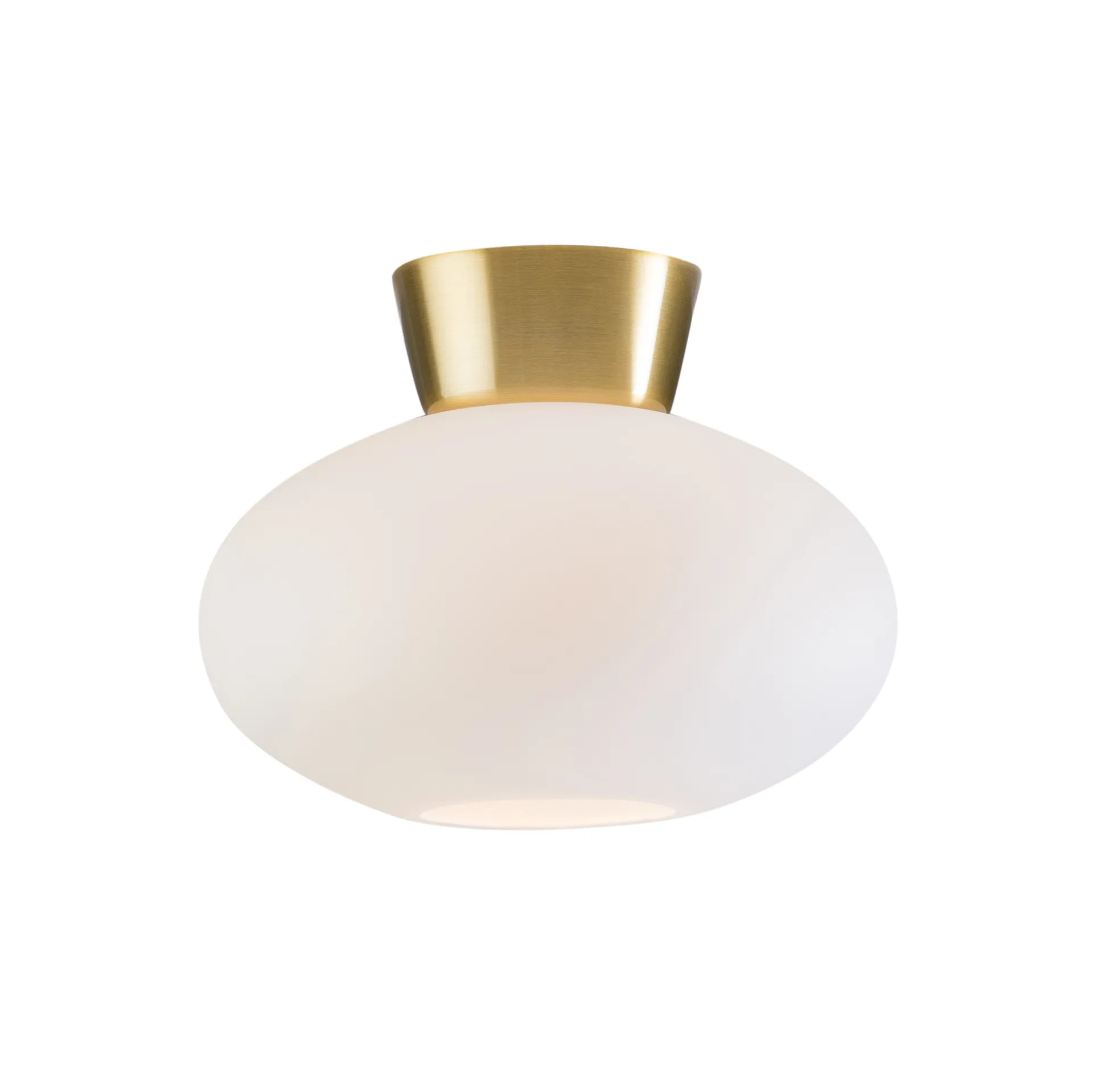 Belid Bullo plafond opalglas Ø27 cm Messing