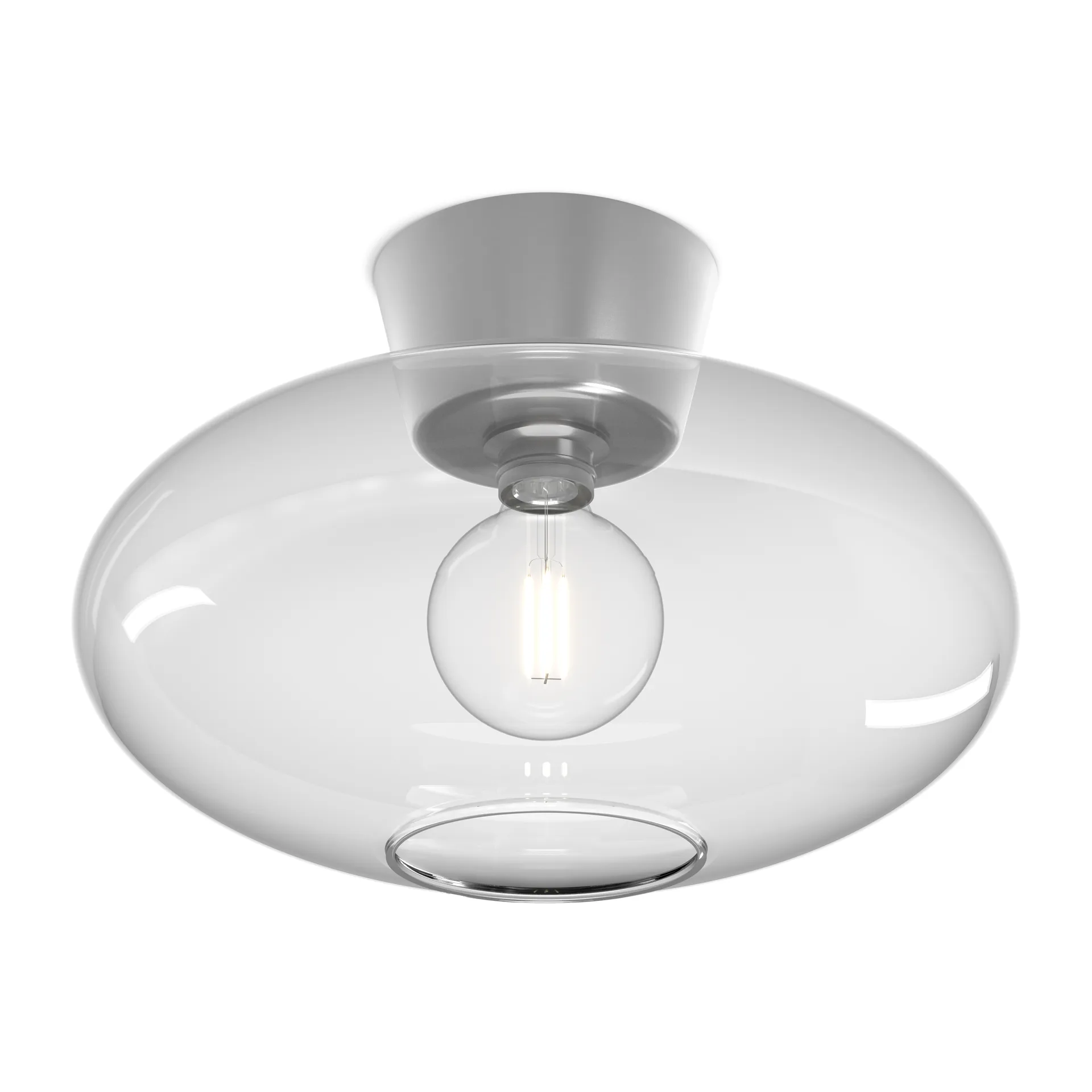 Bullo Loftlampe XL Ø38 Aluminium/Clear - Belid - Stue - Metal